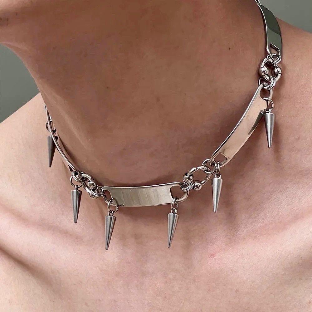 Vintage Retro Rivet Collar Necklace Size ONE SIZE - 3 Thumbnail