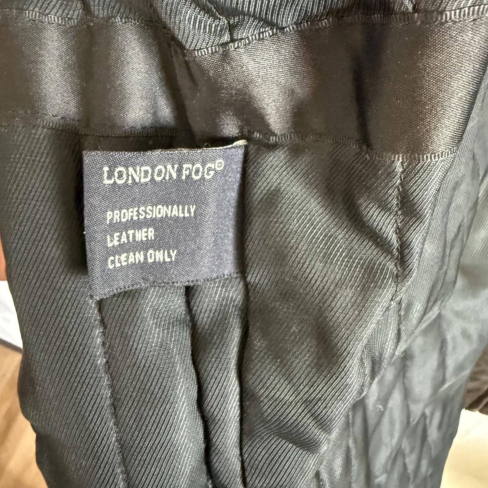 London Fog London Fog Black Leather Jacket Size XL Size US XL / EU 56 / 4 - 7 Thumbnail