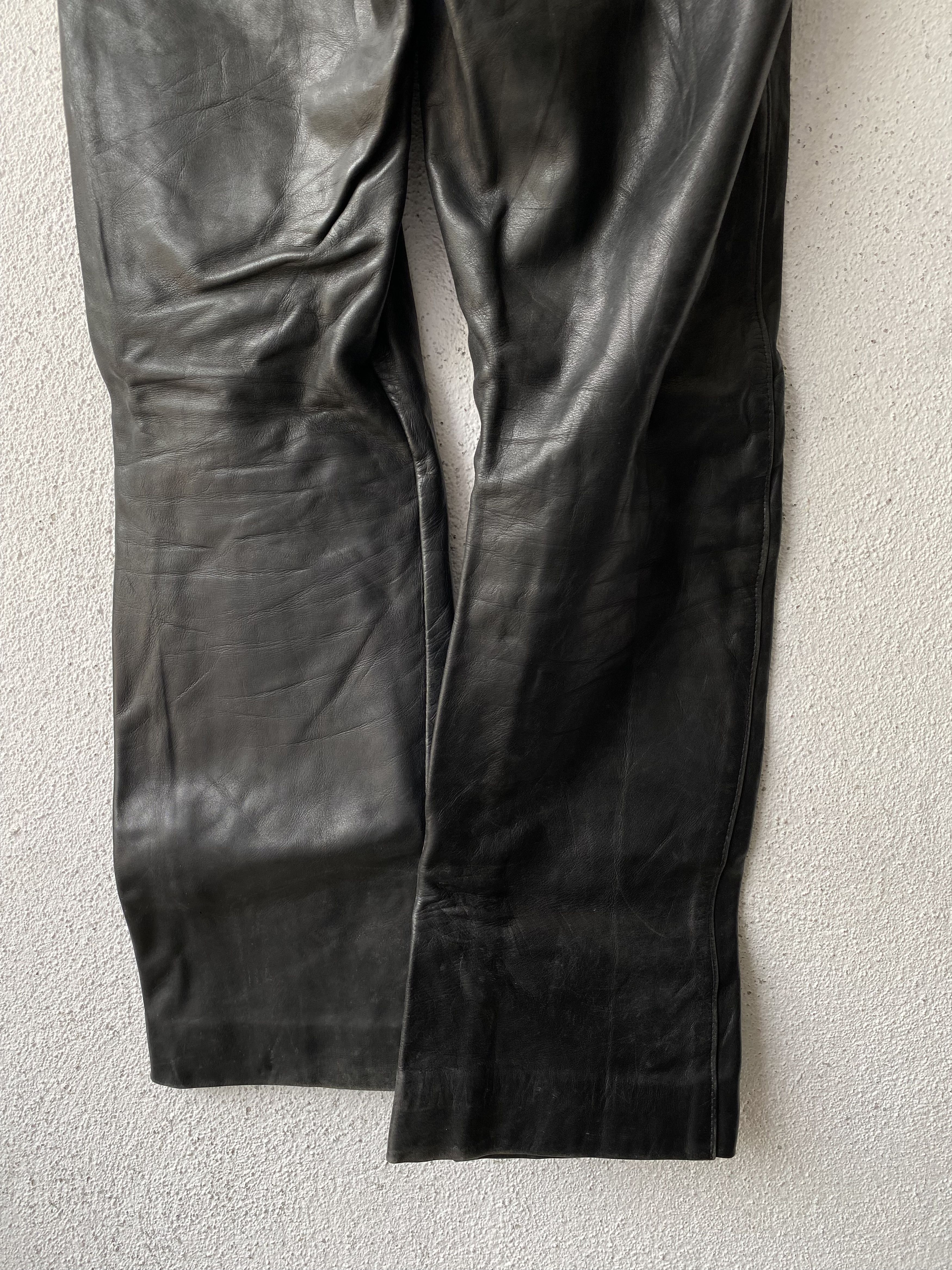 Genuine Leather × Schott × Vintage Authentic Vintage Schott Perfecto Racer Leather Pants Size US 30 / EU 46 - 12 Thumbnail