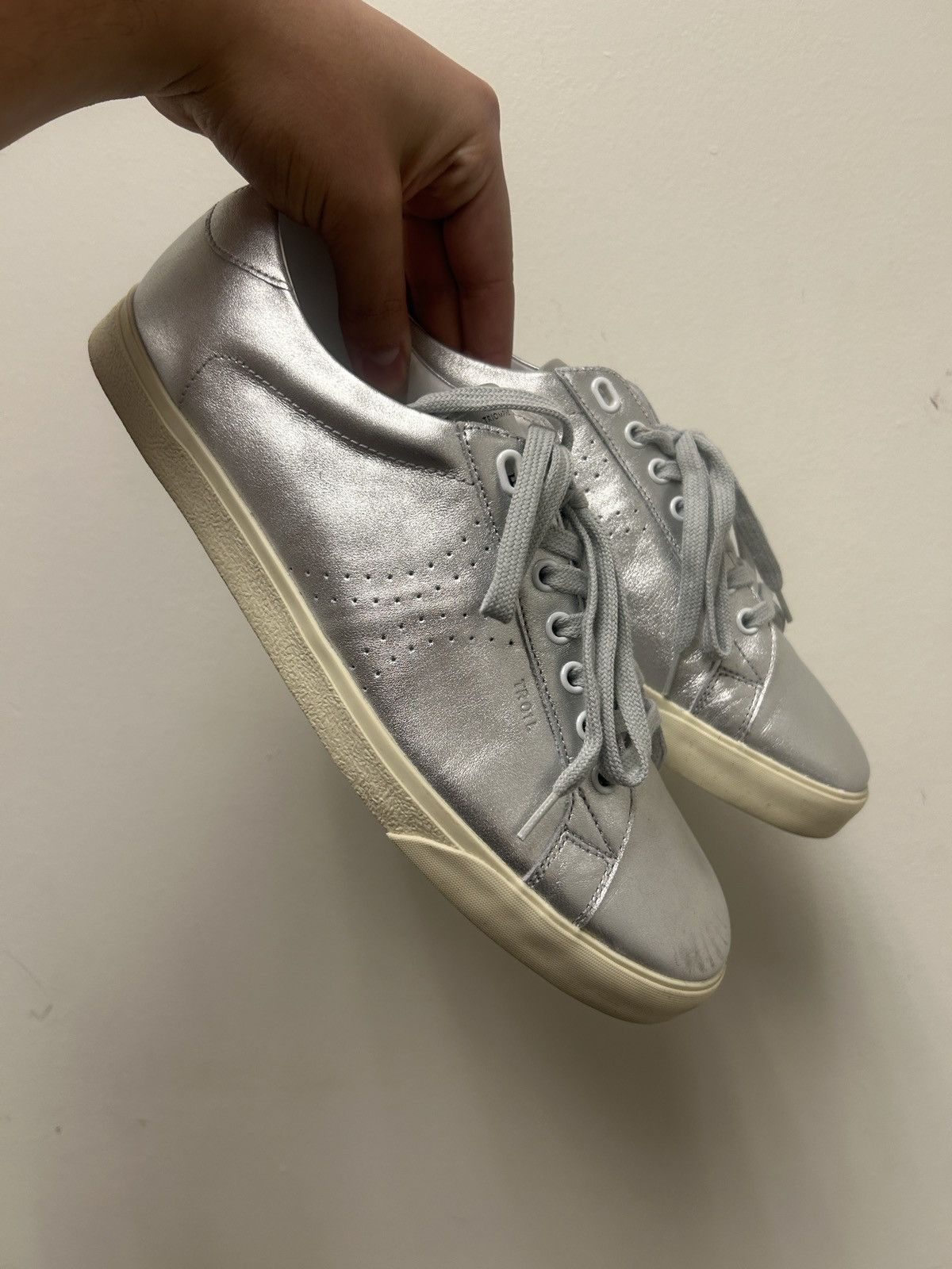 Celine WB! HEDI SLIMANE Triomphe Perforated Sneakers Size US 9 / EU 42 - 1 Thumbnail