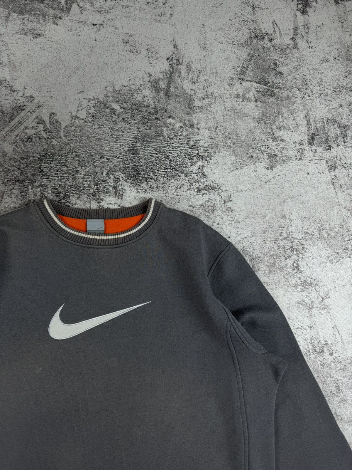 Nike Nike 90S Center Swoosh Logo Grey Sport Sweatshirt Y2K Hoodie Size US L / EU 52-54 / 3 - 5 Thumbnail