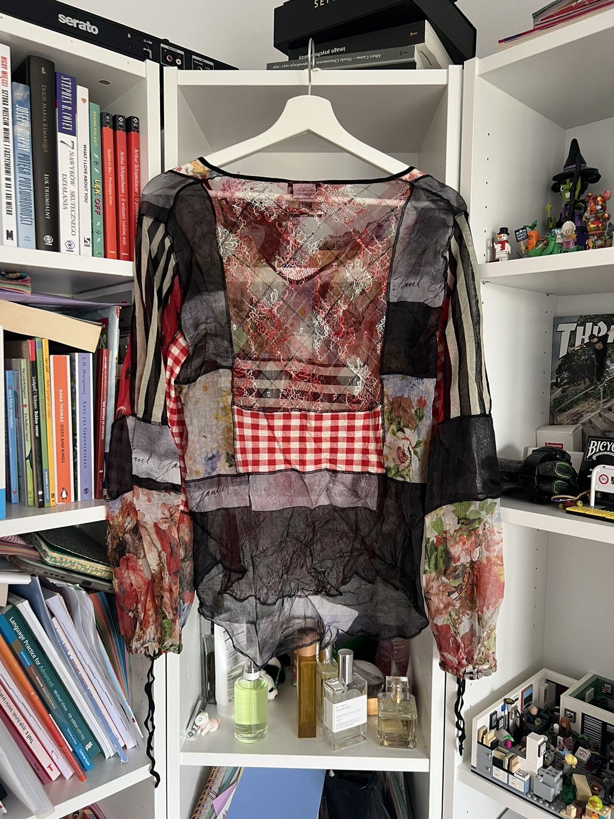 Jean Paul Gaultier × Vintage Vintage 90s jean paul gaultier patchwork mesh top XL JPG Size XL / US 12-14 / IT 48-50 - 2 Thumbnail