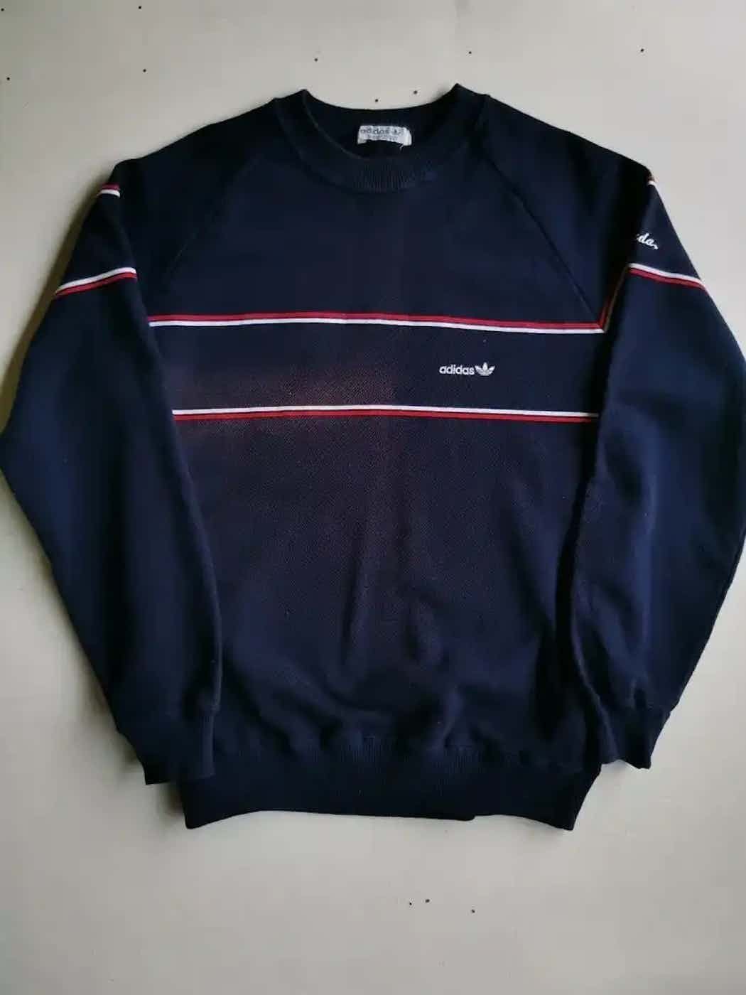 Adidas Vintage Adidas by Descente Stripe Sweatshirt Size US M / EU 48-50 / 2 - 1 Thumbnail