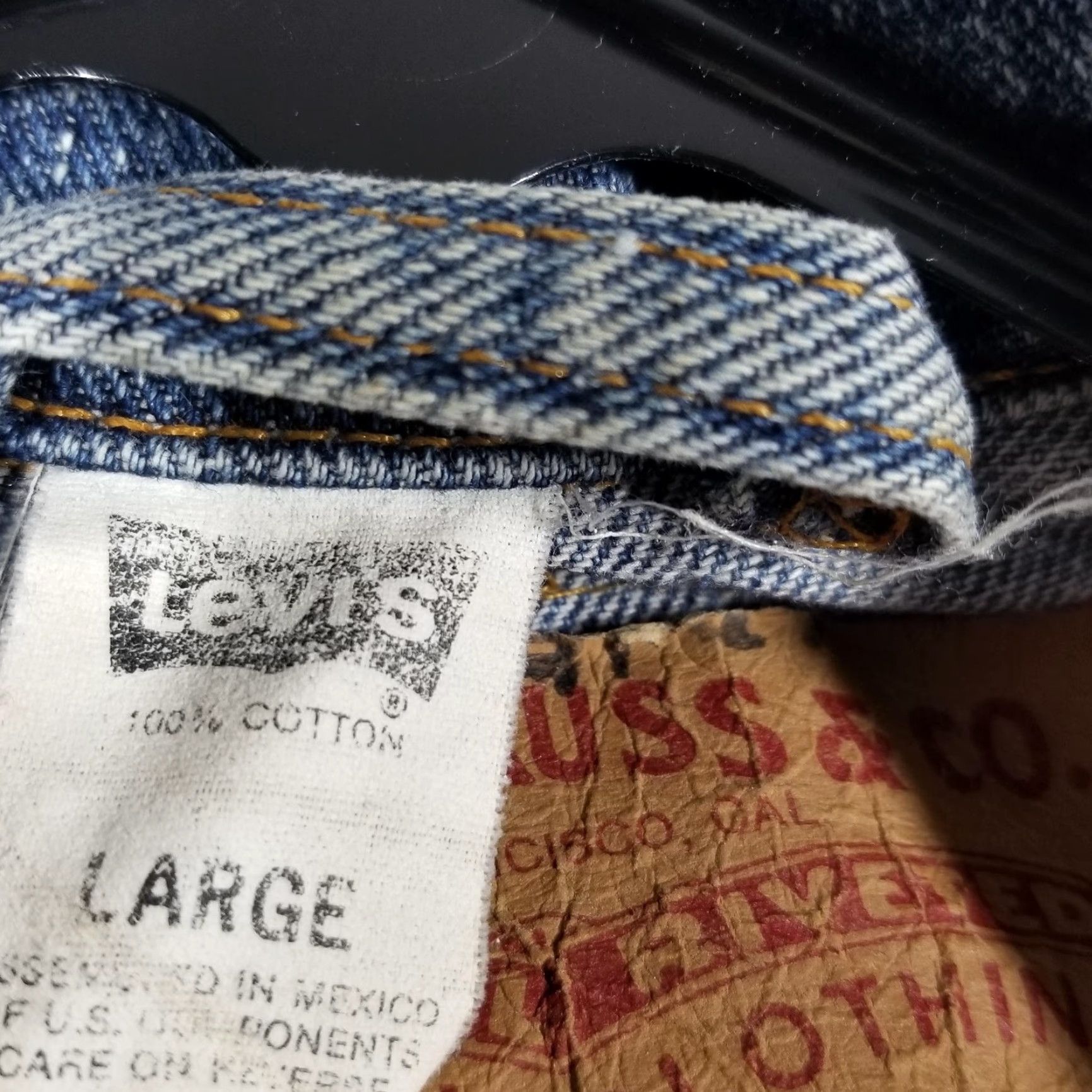 Levi's VINTAGE Levi's Jacket Mens Large ROAD Goat Flaw Blue Denim Trucker 70598-4891 Size US L / EU 52-54 / 3 - 6 Thumbnail
