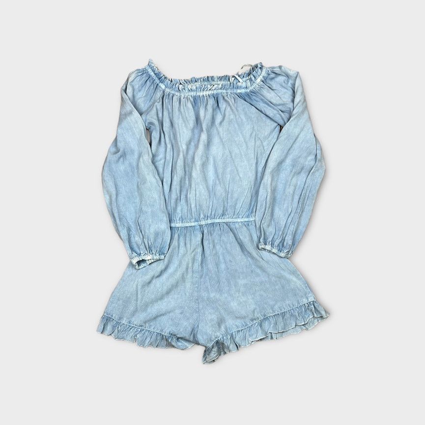 Nordstrom Style Envy | Chambray Romper | Size S - Long Sleeve Size 26" / US 2 / IT 38 - 6 Thumbnail