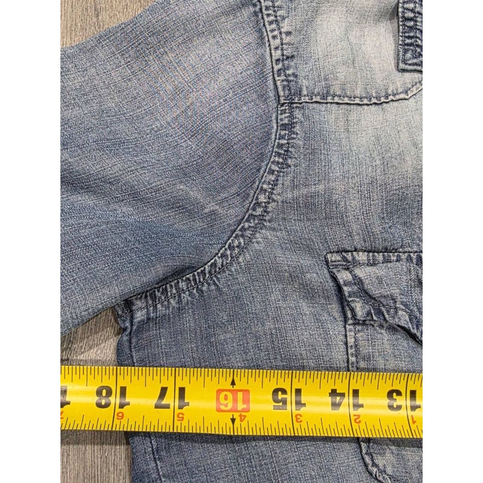 Anthropologie Anthropologie Cloth Sleeve Denim Shirt Blue Small A003199 Size S / US 4 / IT 40 - 4 Thumbnail