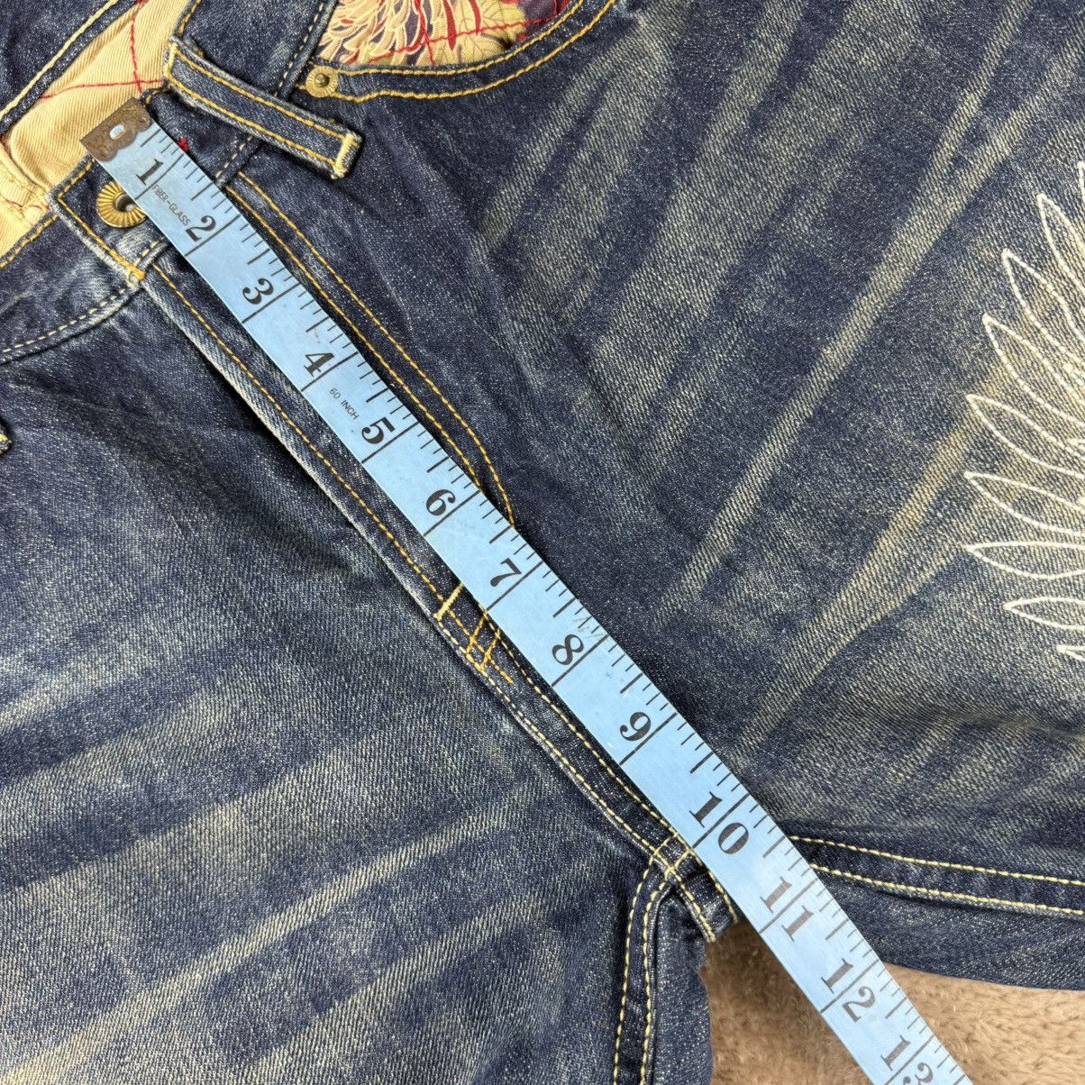 Eternal Vtg eternal jeans embroidered leg dragon art style Size US 32 / EU 48 - 13 Thumbnail