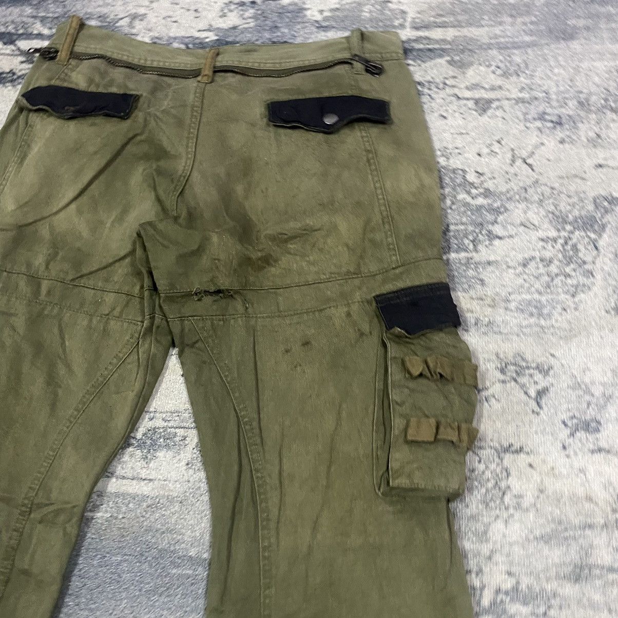 If Six Was Nine × Japanese Brand × Vintage Vtg Japan Flare Cargo Bondages Pants Size US 32 / EU 48 - 13 Thumbnail