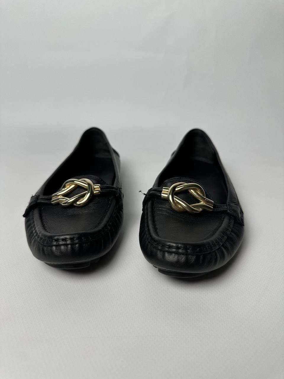 Gucci Gucci Loafers Driving Mocassins Gold Knot Detail Leather Size US 6 / IT 36 - 2 Thumbnail