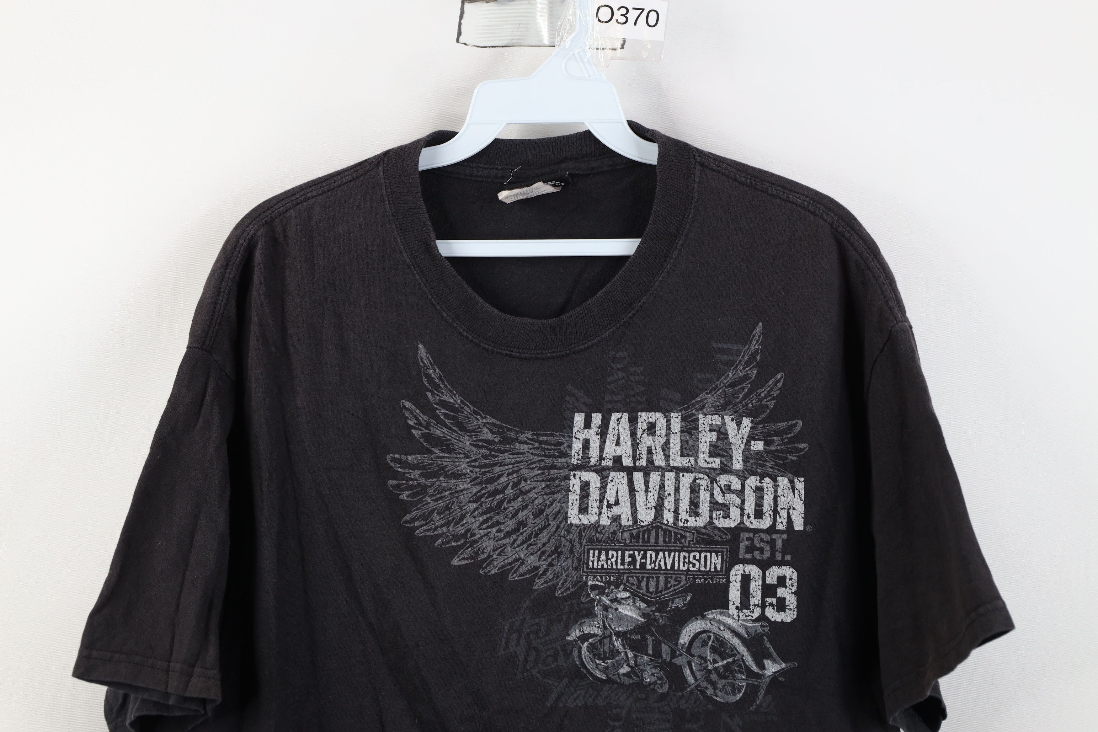 Harley Davidson Vintage Y2K Harley Davidson Eagle Wings Skull T-Shirt Black Size US L / EU 52-54 / 3 - 2 Thumbnail