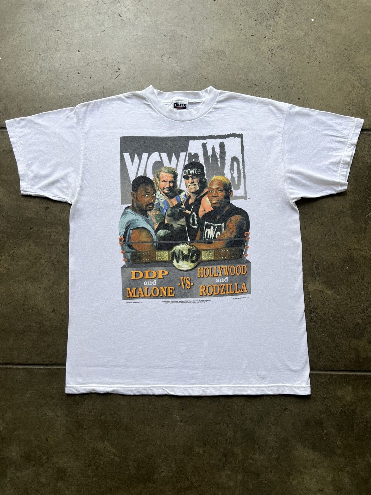 Vintage VTG 1998 WCW NWO New World Order Wrestling Tee Shirt Malone Size US XL / EU 56 / 4 - 2 Thumbnail