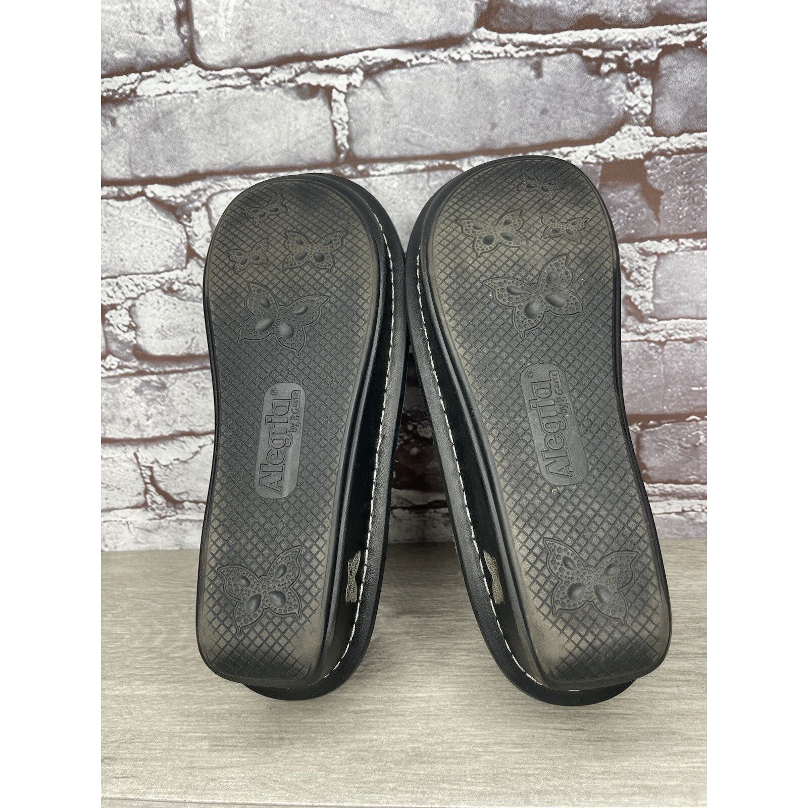 Allegri Alegria DEN-735 MOON SHADOW Gray Leather Shoes Slip-On Clogs Size US 9 / IT 39 - 24 Thumbnail
