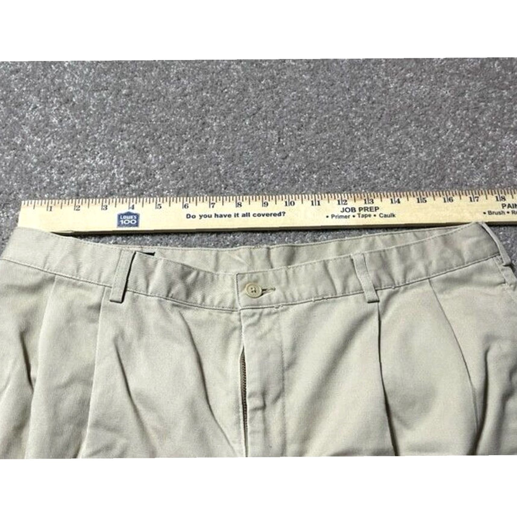 Lands' End Lands' End Chino Pants 36 Pleated Khaki Regular Men High Rise Comfortable Pockets Twill Workwear Casual Solid Inseam 32 Size US 36 / EU 52 - 3 Thumbnail