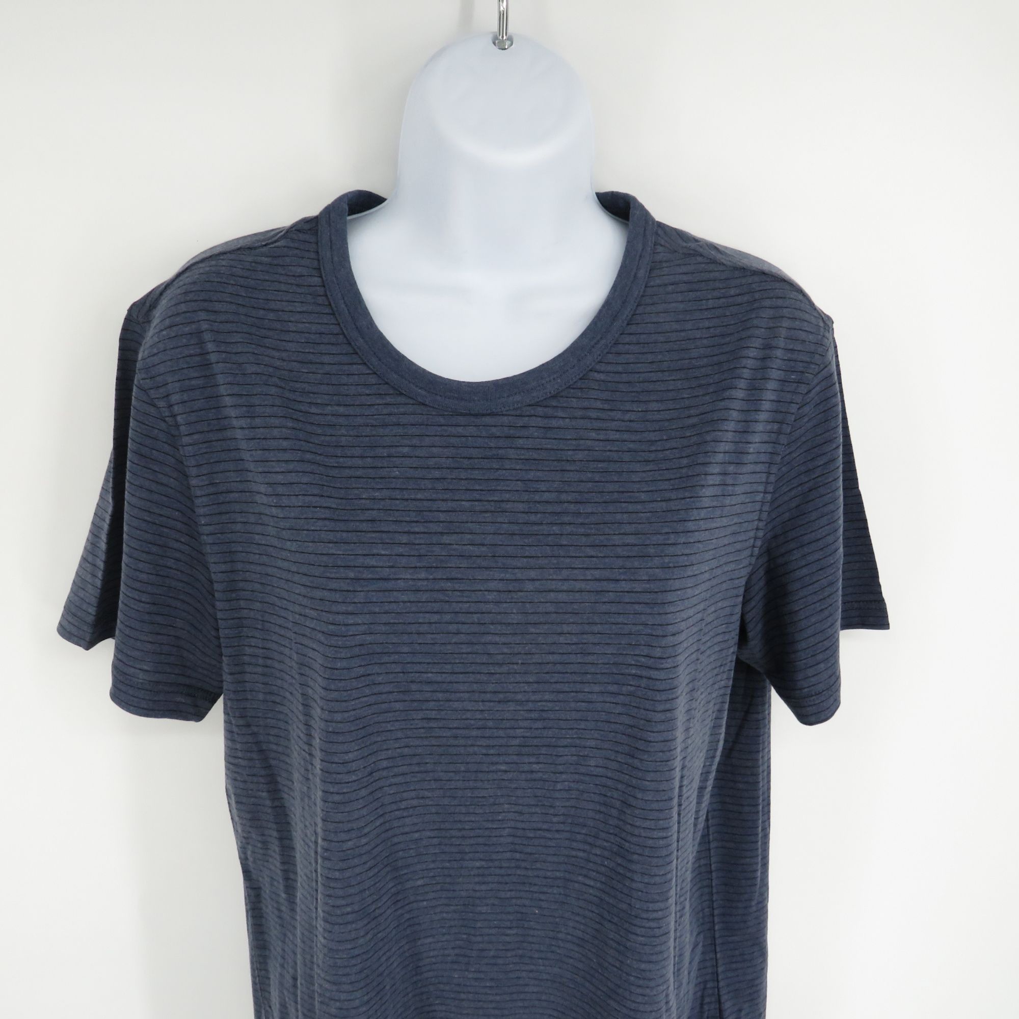 Daniel Buchler Daniel Buchler Navy Blue Striped Short Sleeve T-Shirt S Soft Size US S / EU 44-46 / 1 - 3 Thumbnail