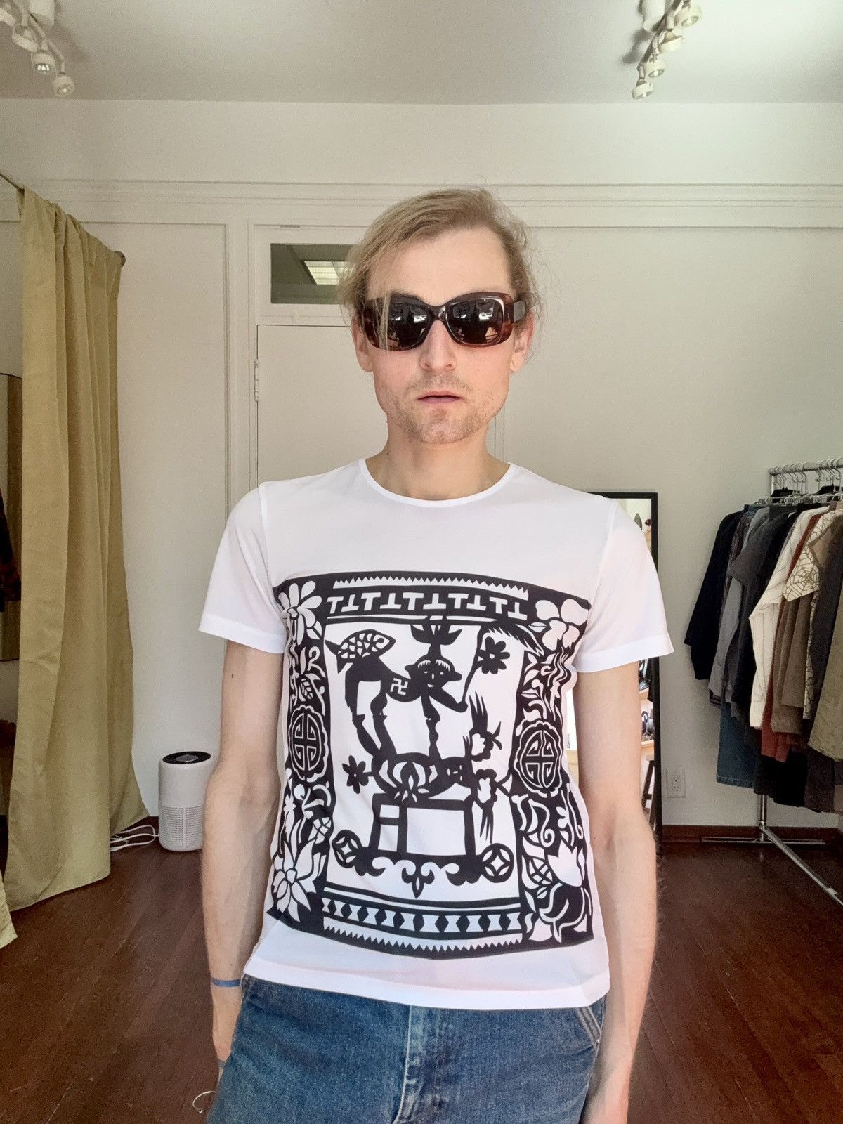 Pleats Please Issey Miyake PLEATS PLEASE Rare AW1998 Tribal Print Nylon Tee Size US S / EU 44-46 / 1 - 4 Thumbnail