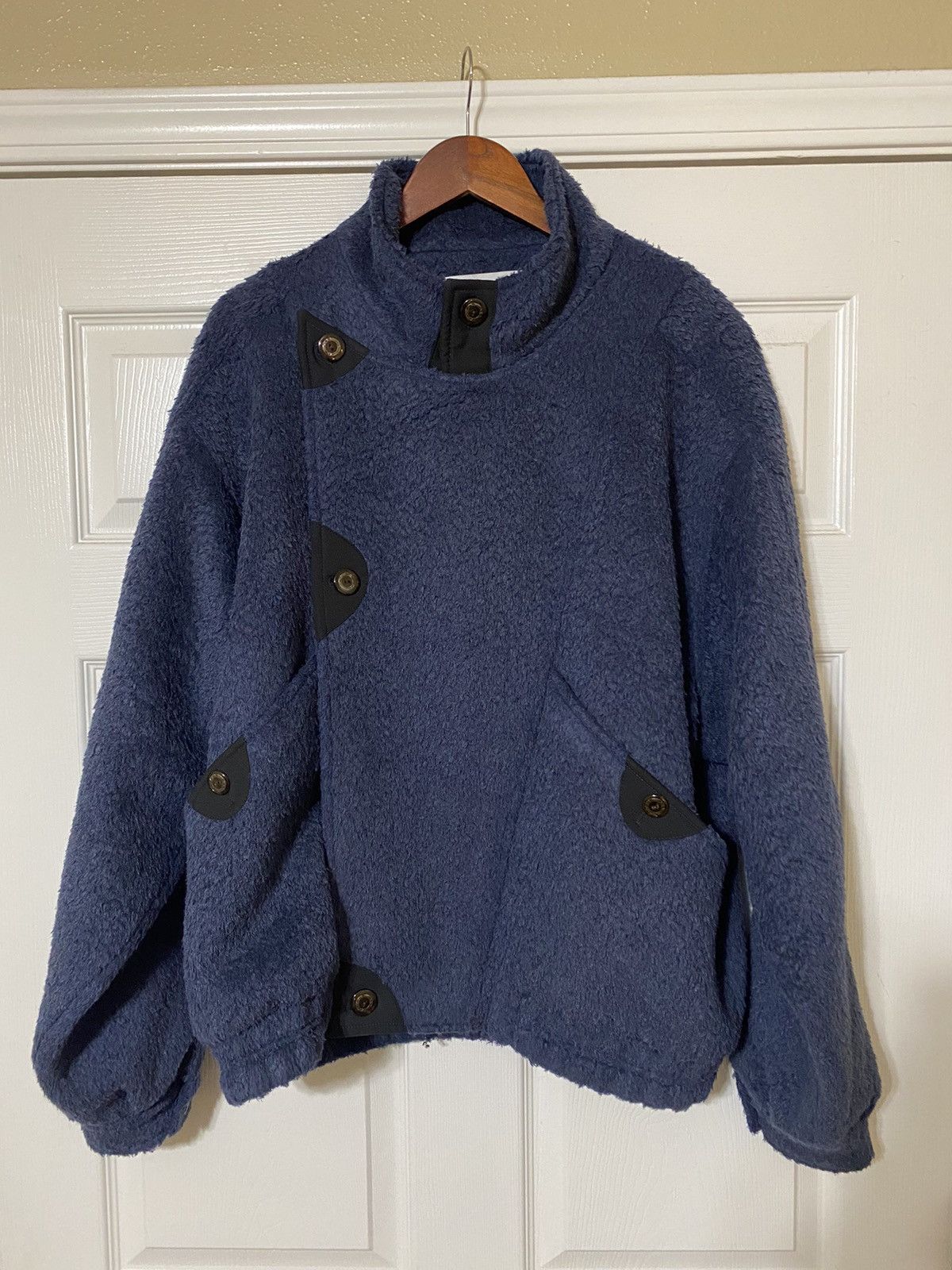 image of Kiko Kostadinov Maersk Alpaca Jacket in Blue, Men's (Size Large)