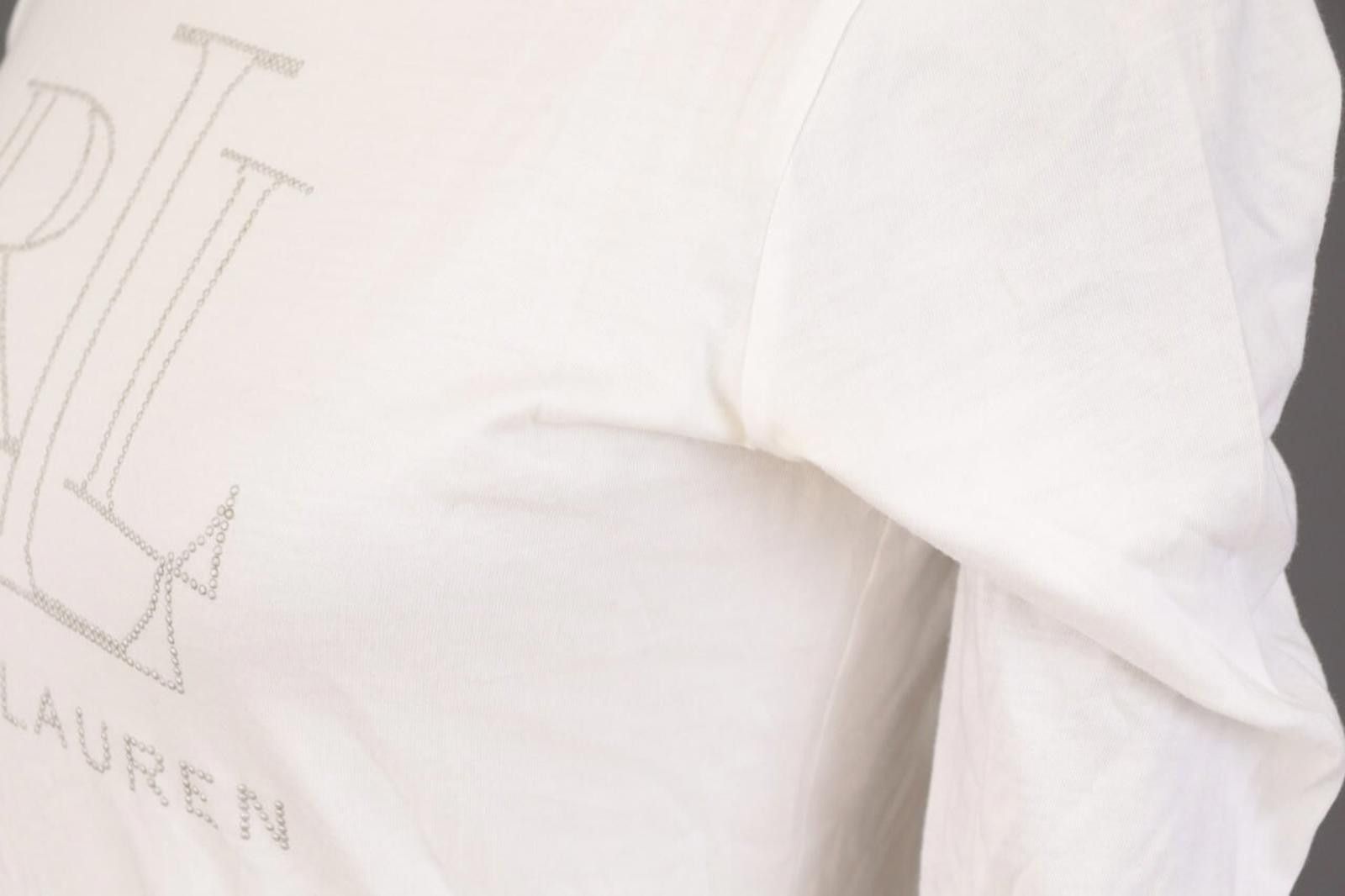 Lauren Ralph Lauren Lauren Ralph Lauren White Stretch Big Logo Top Shirt Size S Size S / US 4 / IT 40 - 8 Thumbnail