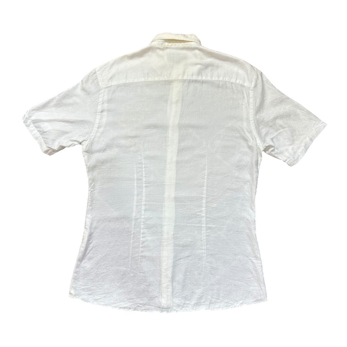 Tornado Mart Tornado Mart White Short Sleeve Floral Embroidery Satin Size L / US 10 / IT 46 - 4 Thumbnail