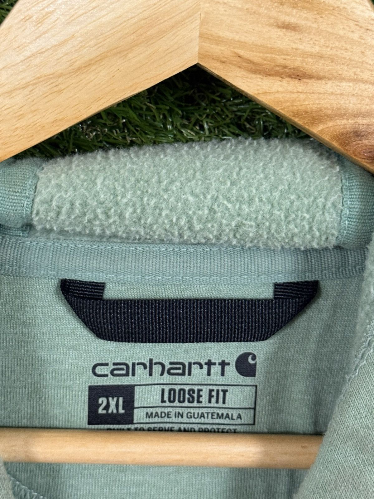 Carhartt Carhartt Distressed Tea Mint Green Logo Patch Hoodie 2XL XXL Size US XXL / EU 58 / 5 - 3 Thumbnail