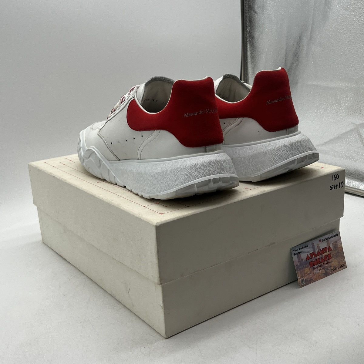 Alexander McQueen Alexander McQueen Oversized Court Trainer White Lust Red Size US 10 / EU 43 - 4 Thumbnail