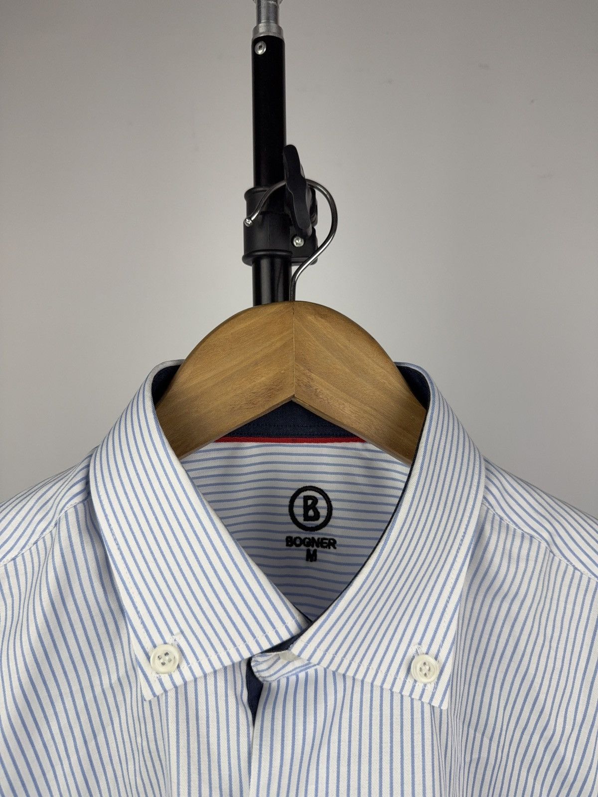 Bogner Luxury Bogner Striped Button Down Cotton Shirt Blue White Size US M / EU 48-50 / 2 - 4 Thumbnail