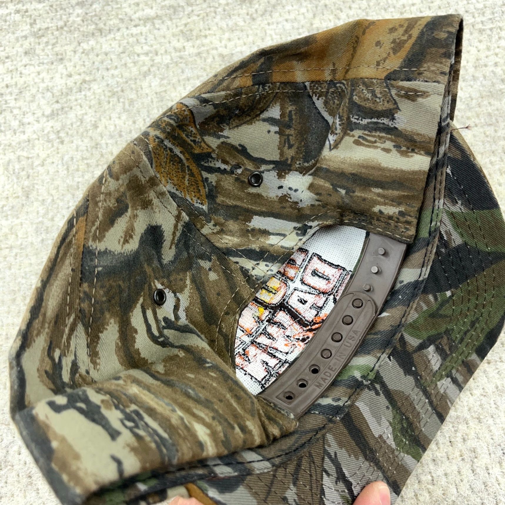 Dusk VINTAGE Realtree Camo Hat Cap SnapBack Made In USA Hunter 90s Y2K Dawn Til Dusk Size ONE SIZE - 5 Thumbnail