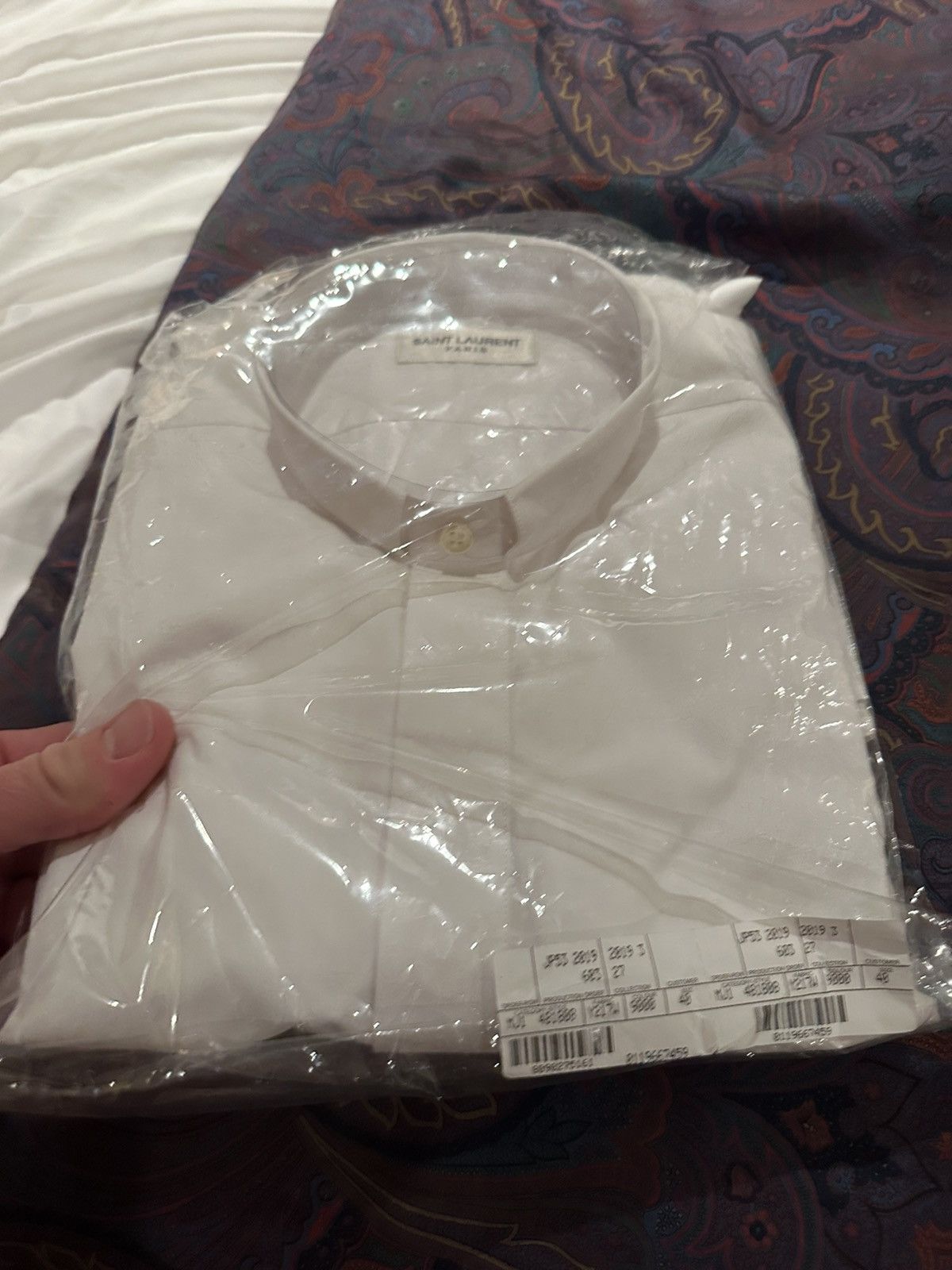 Saint Laurent Paris FW19 Saint Laurent fixed collar white shirt 40 Size 40R - 22 Thumbnail