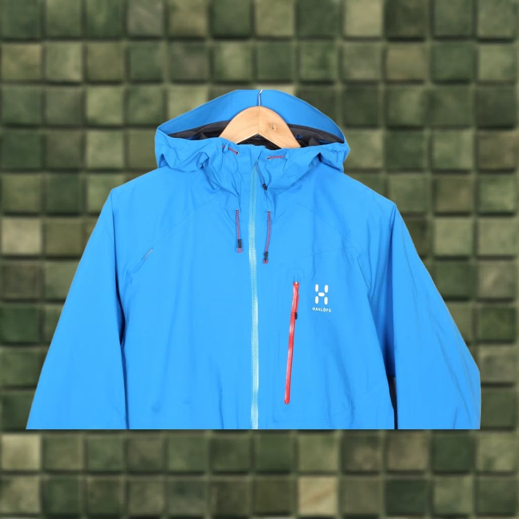 Vintage Haglöfs LIM GORE-TEX Hooded Outdoor Jacket Men S Blue Regular Size S Jacket Mens Size US S / EU 44-46 / 1 - 1 Thumbnail