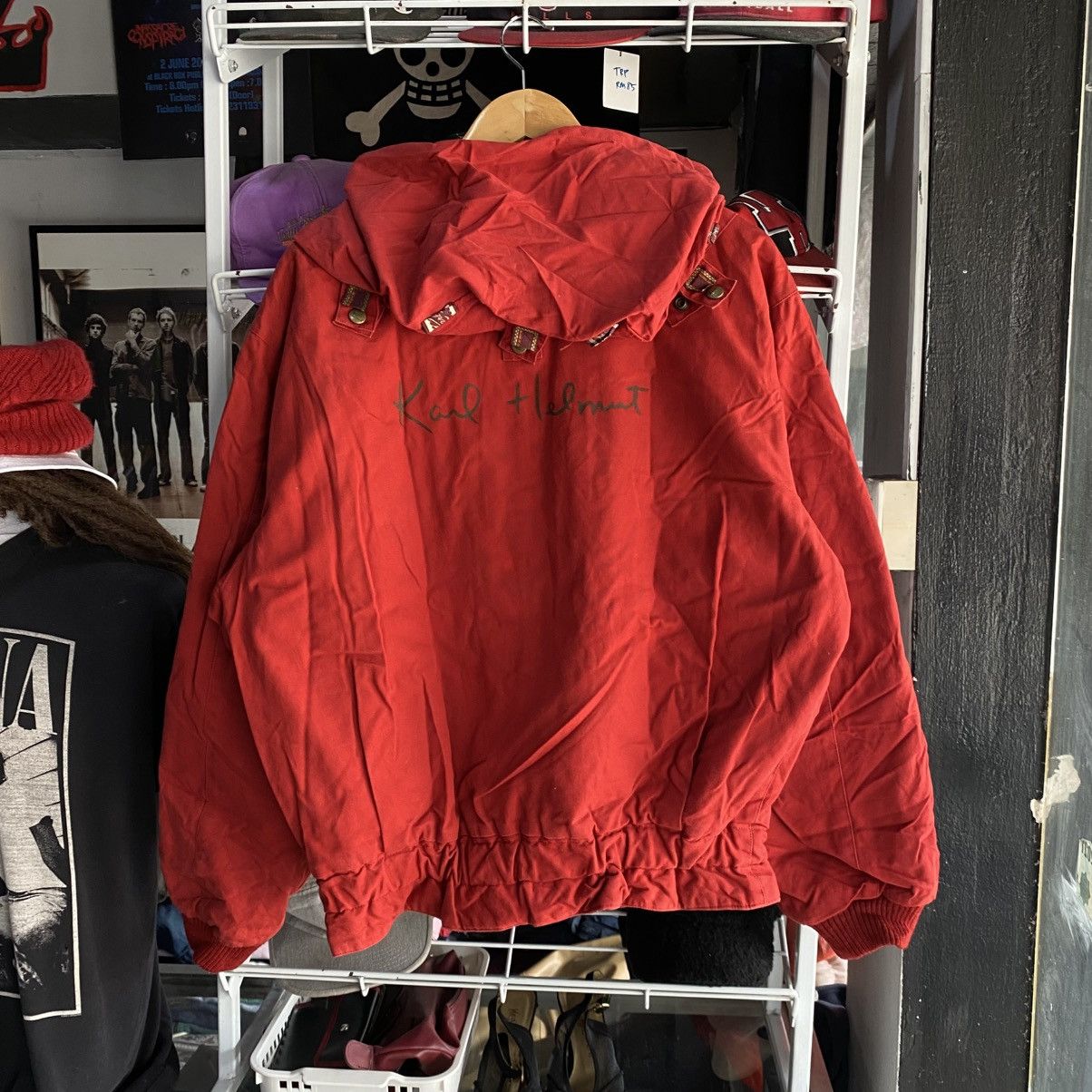 Karl Helmut RARE🔥 Karl Helmut Red Bomber jacket Hooded Size US M / EU 48-50 / 2 - 1 Thumbnail