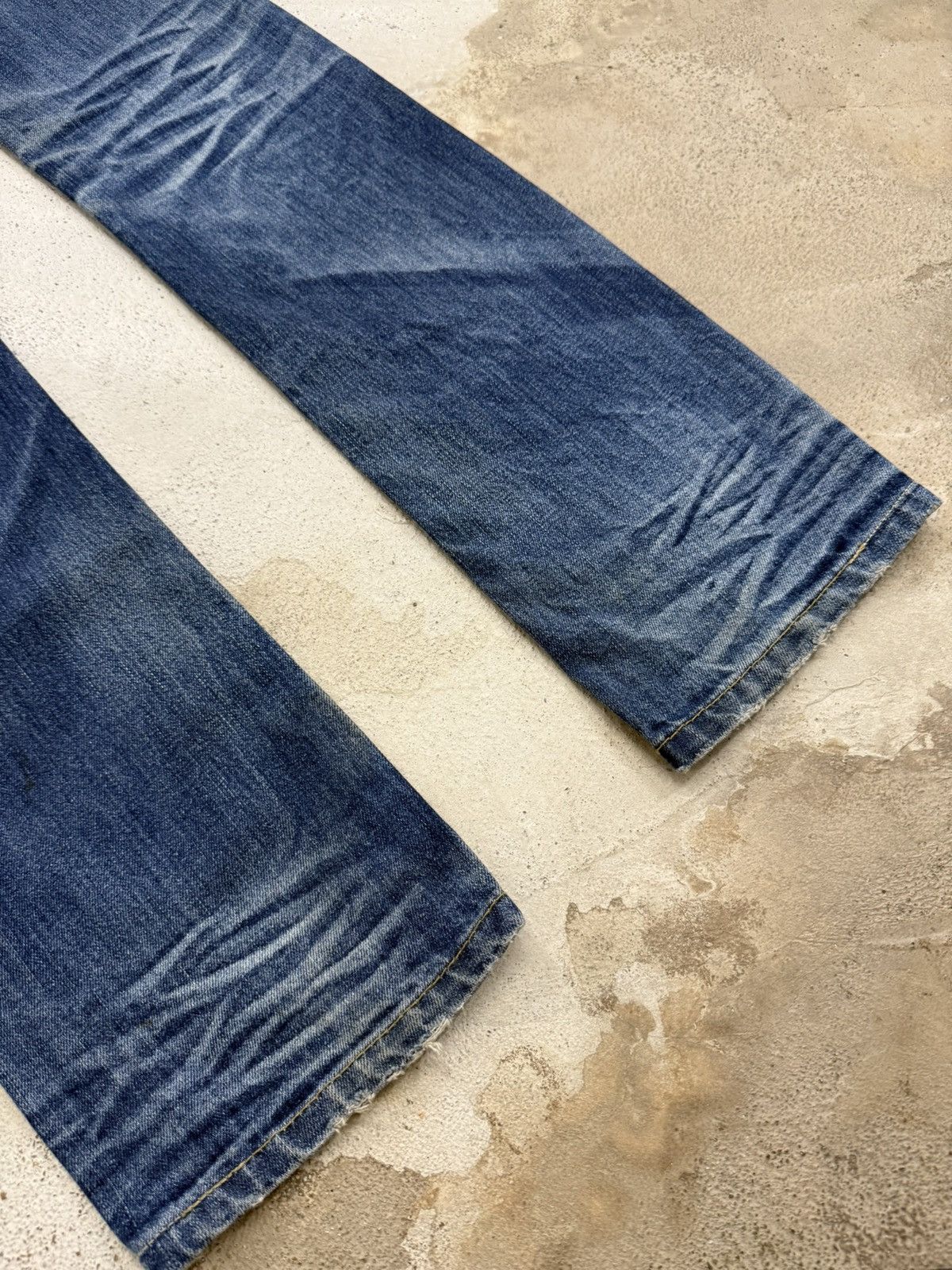 Japanese Brand Lolita Distressed Embroidery Mudwash Whisker Union Jack Pant Size US 29 - 14 Thumbnail