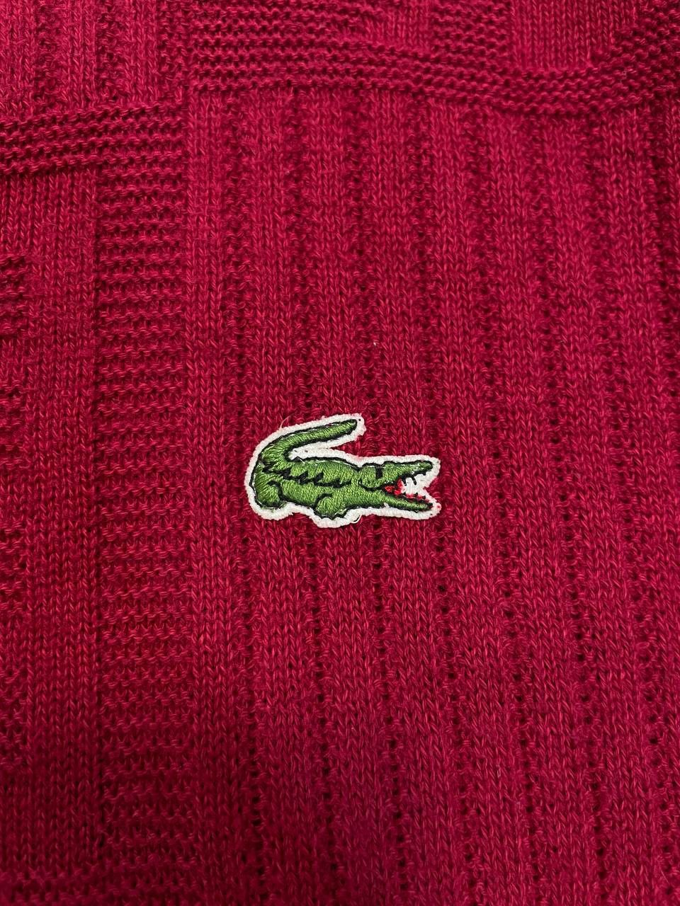 Lacoste Vintage Lacoste Cotton/Acrylic Sweater France Burgundy Size US L / EU 52-54 / 3 - 10 Thumbnail