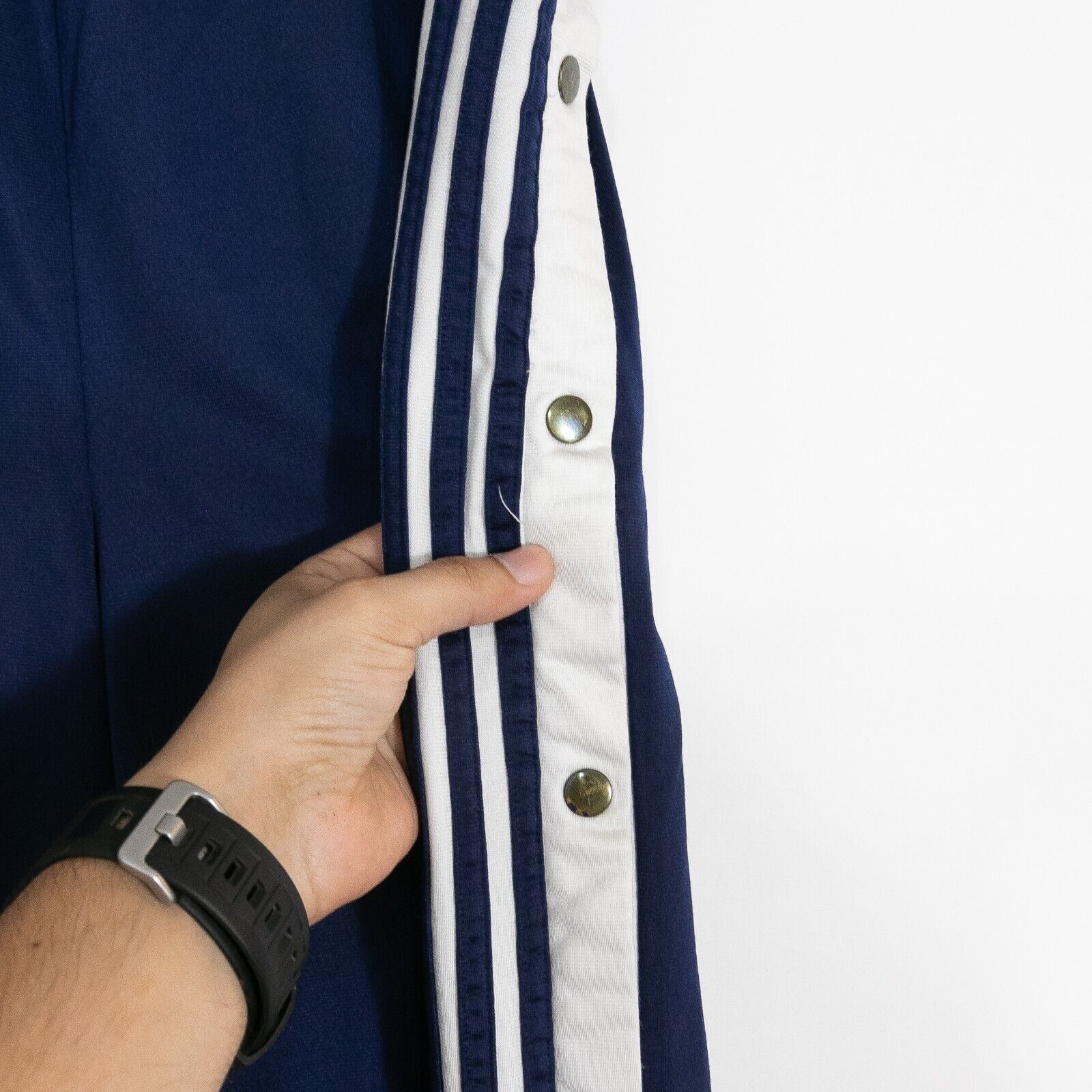 Adidas Vintage Adidas Tear Away Track Pants Mens Medium - Navy Blue Size US 30 / EU 46 - 4 Thumbnail