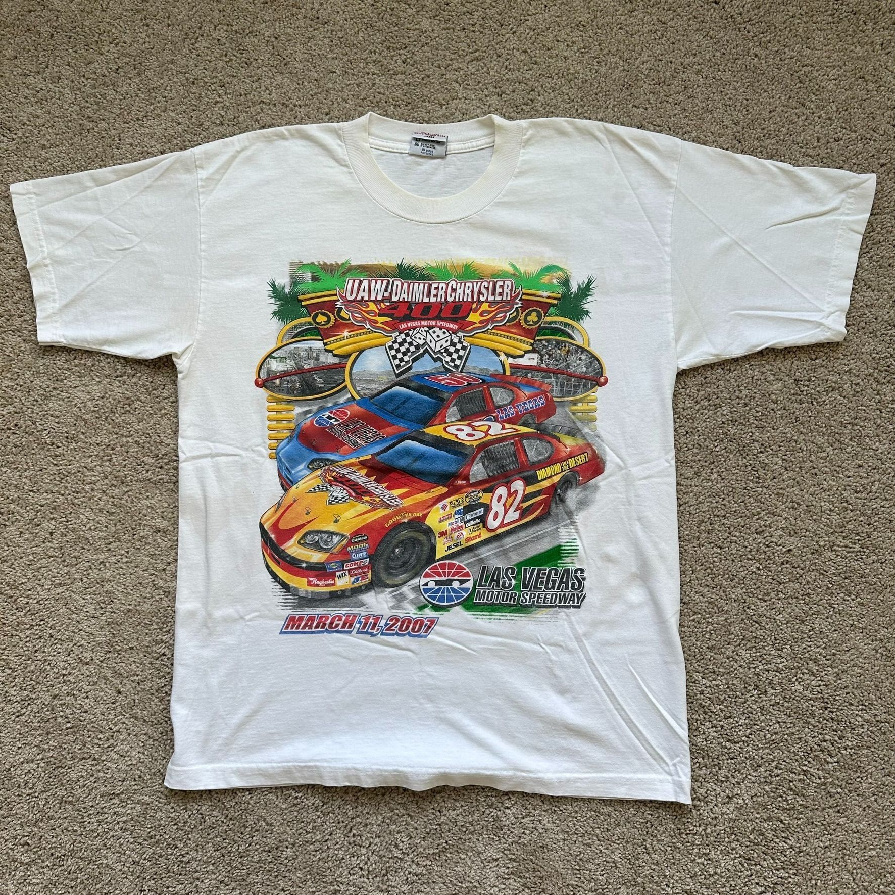 NASCAR Vintage 2007 NASCAR Las Vegas 400 T-Shirt Y2K Nextel Cup Rac Size US L / EU 52-54 / 3 - 6 Thumbnail