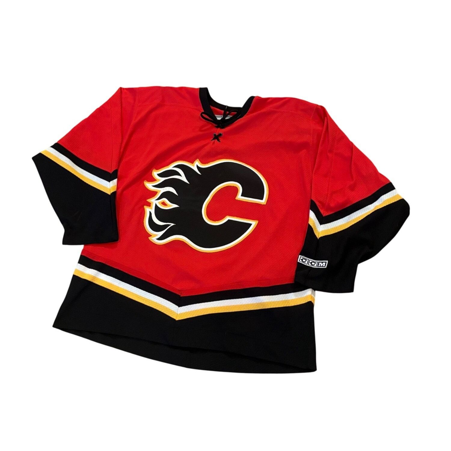 Ccm CCM 2003-2006 Calgary Flames Stitched NHL Hockey Jersey Blas Size US L / EU 52-54 / 3 - 4 Thumbnail