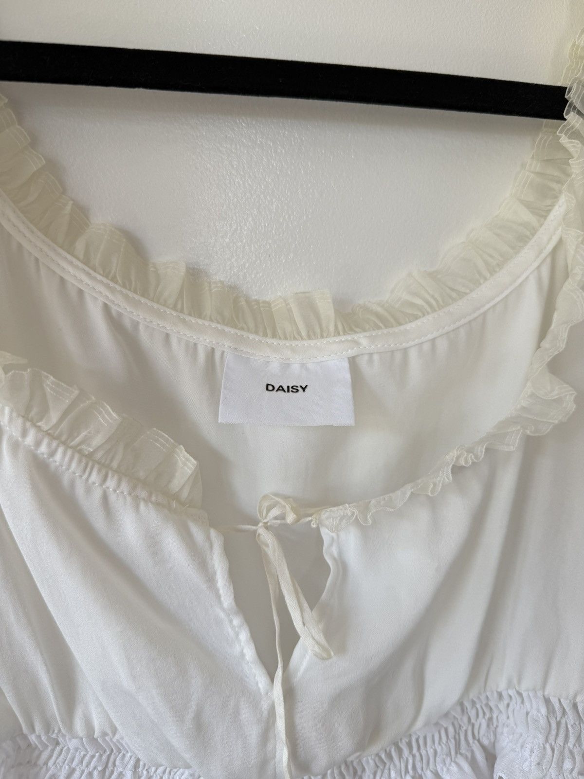 Other Daisy TV White Crop Blouse Size M / US 6-8 / IT 42-44 - 3 Thumbnail