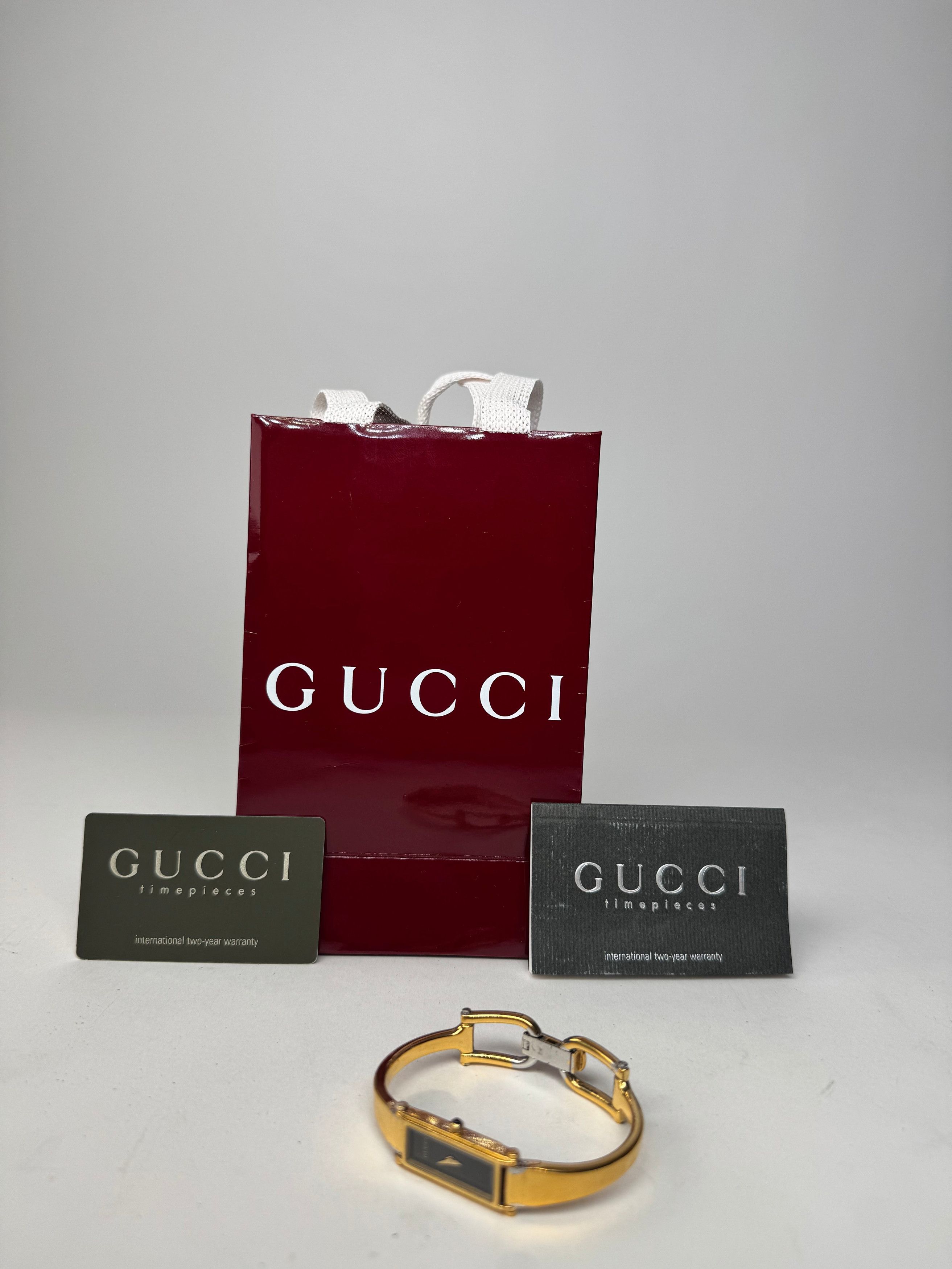 Gucci Vintage Horsebit Quartz Watch Gold Plated Size ONE SIZE - 1 Thumbnail