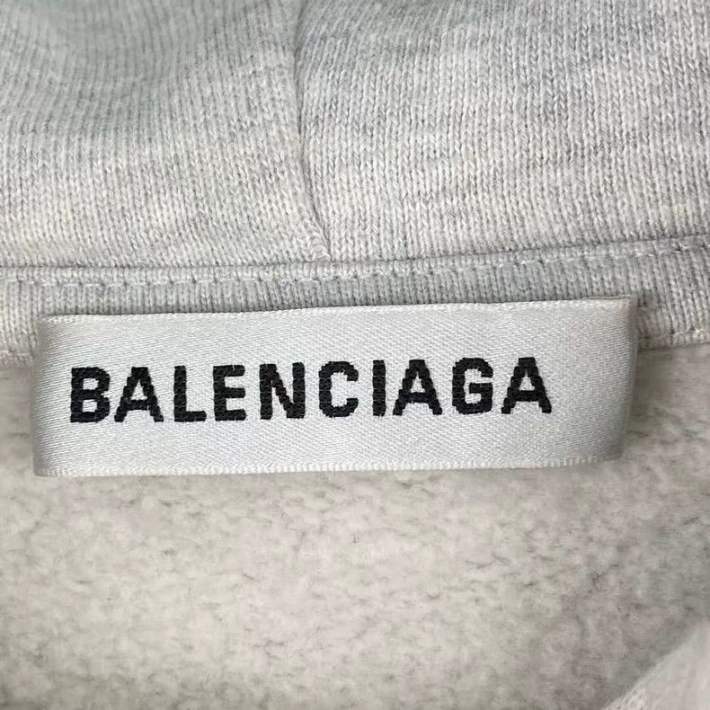 Balenciaga Balenciaga Grey Hood Letter Hoodie Size US XS / EU 42 / 0 - 3 Thumbnail