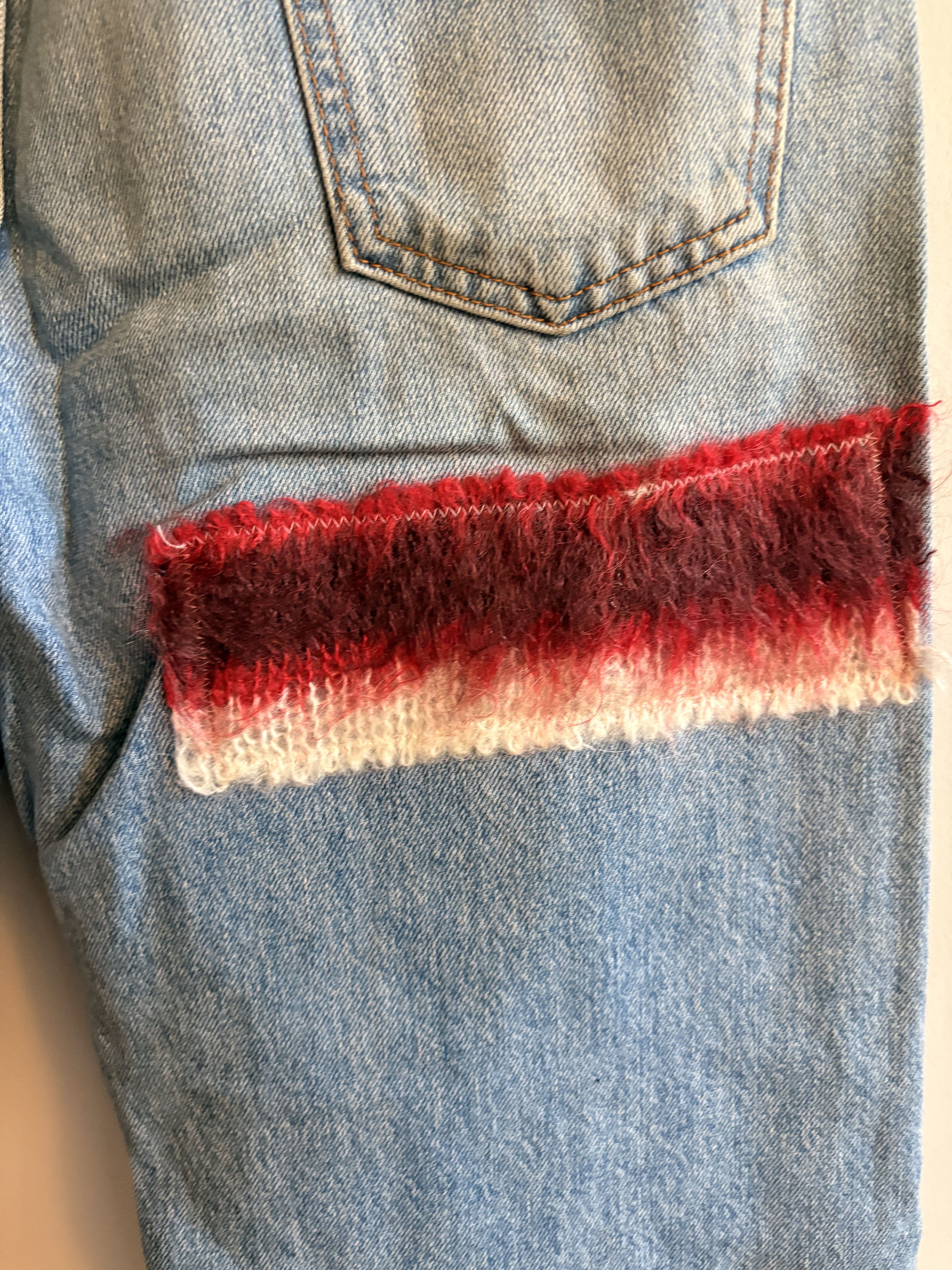 Marni Embroidered Striped Patch Denim Pants Size US 30 / EU 46 - 6 Thumbnail