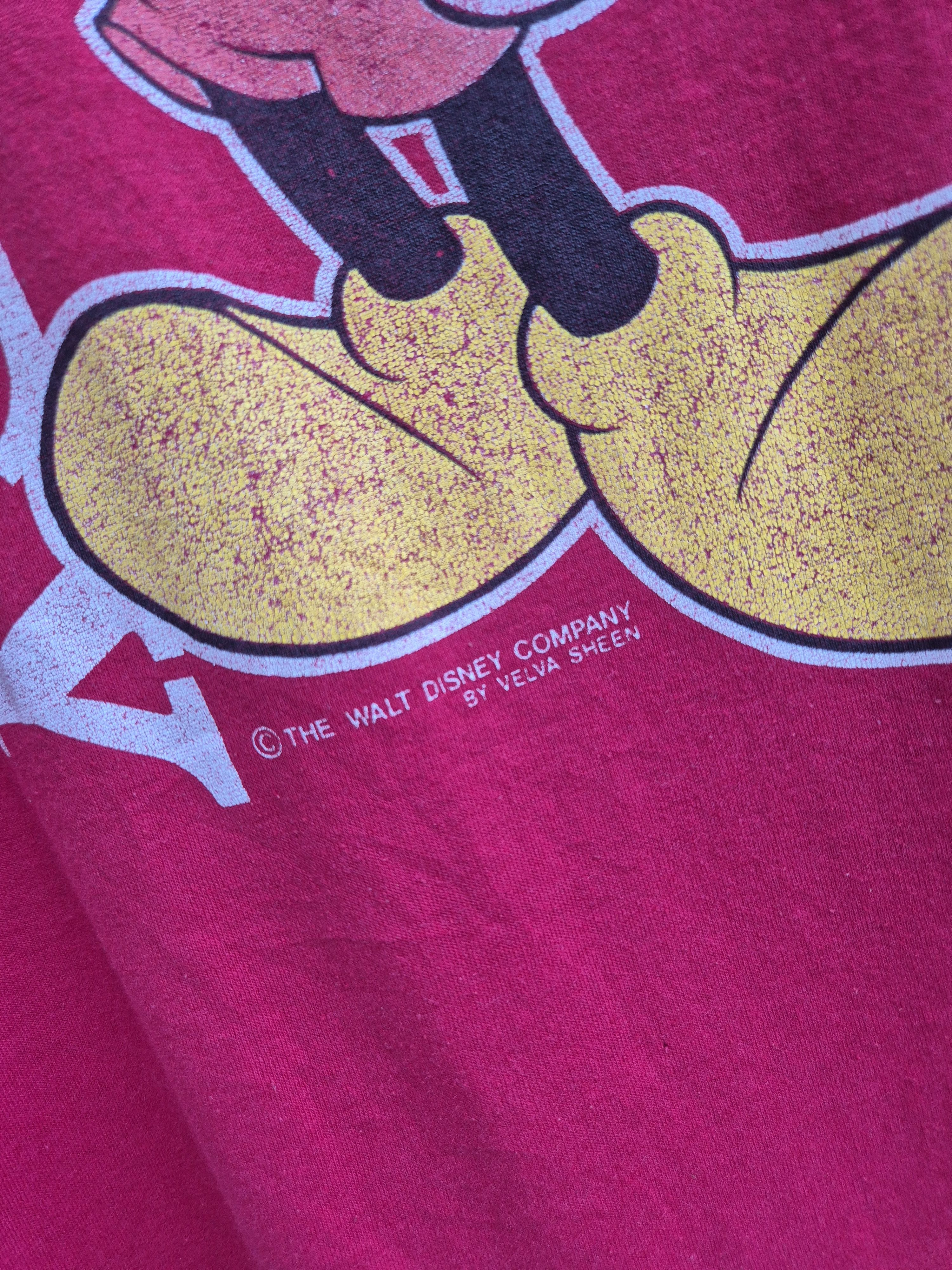 Disney × Velva Sheen Vintage 90s Mickey Mouse T-shirt Size US XL / EU 56 / 4 - 4 Thumbnail