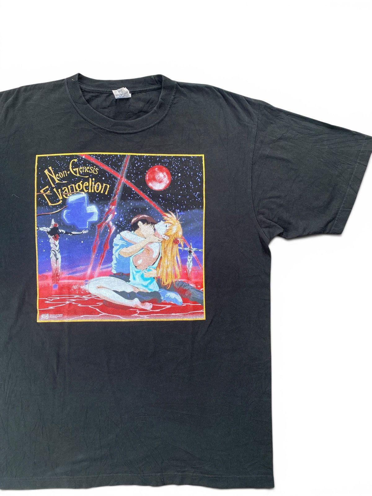 Japanese Brand Neon Genesis Evangelion Graphic T-shirt Black 2XL Anime Tee Size US XXL / EU 58 / 5 - 2 Thumbnail