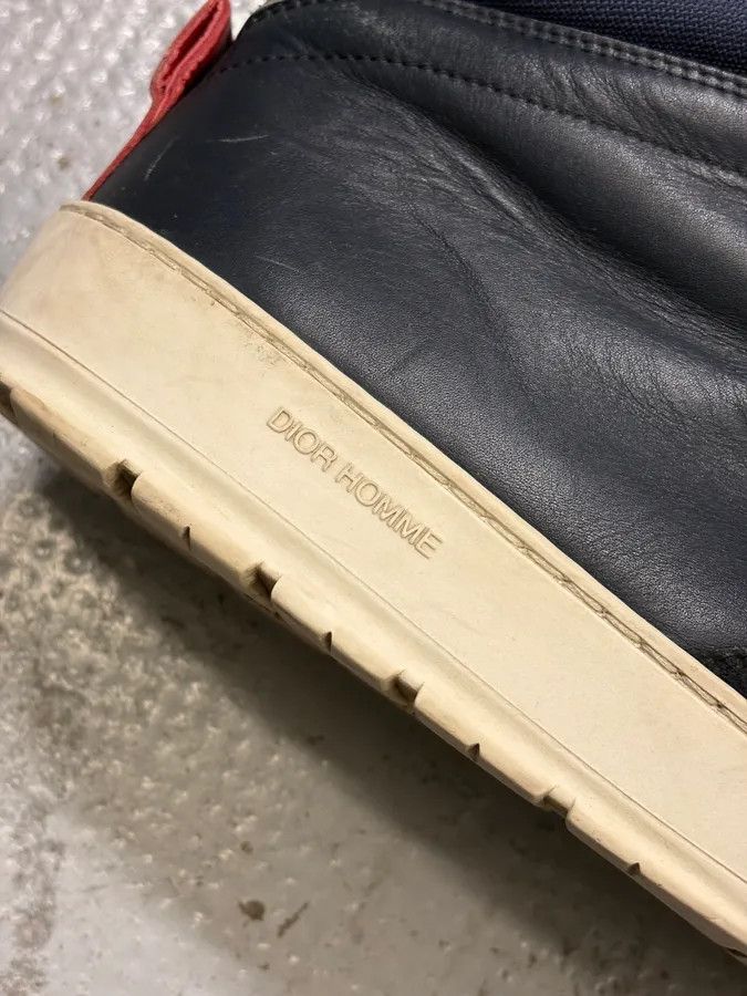 Dior 2000s Dior Homme Navy & Red High Top Sneakers Size US 10 / EU 43 - 8 Thumbnail
