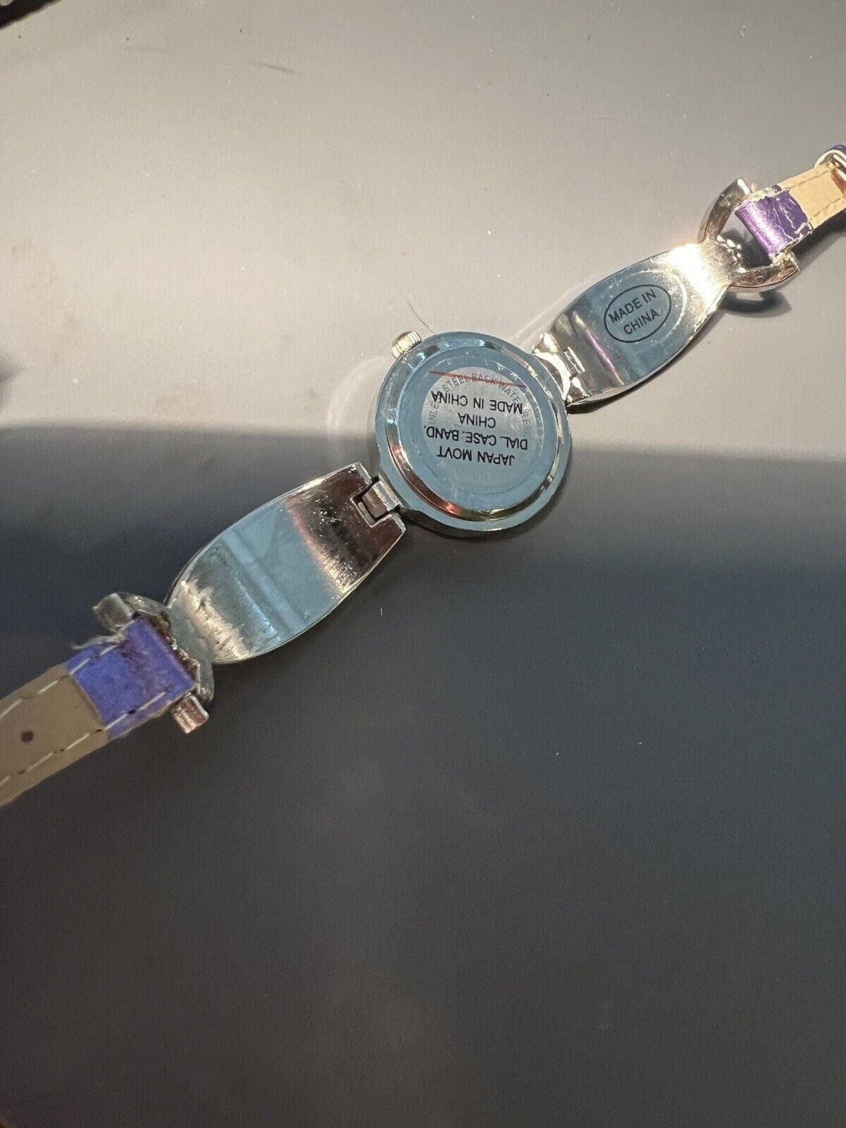 Designer Vellaccio Women’s Watch Purple Leather Band Size ONE SIZE - 3 Thumbnail