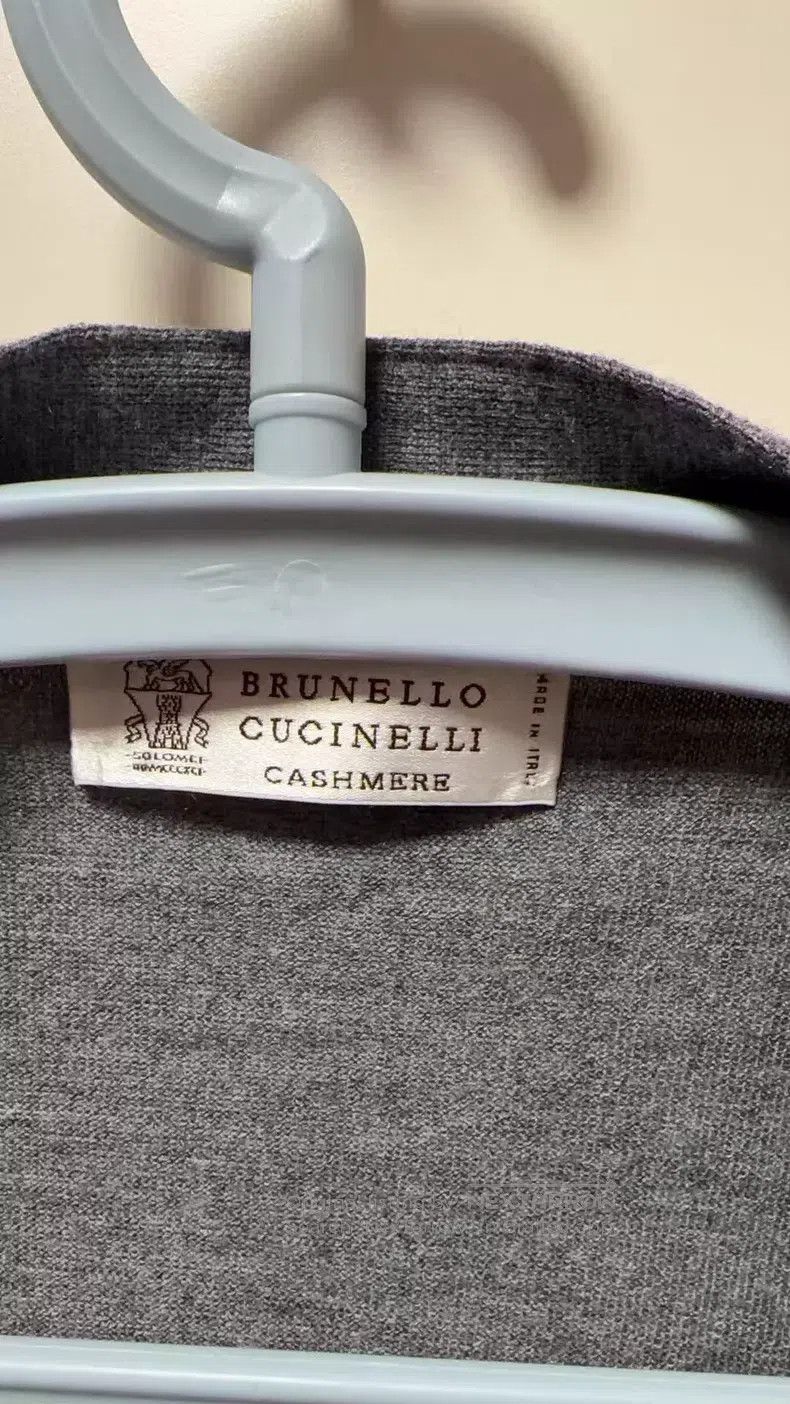 Brunello Cucinelli Brunello Cucinelli Gray Wool Cardigan Size US M / EU 48-50 / 2 - 2 Thumbnail