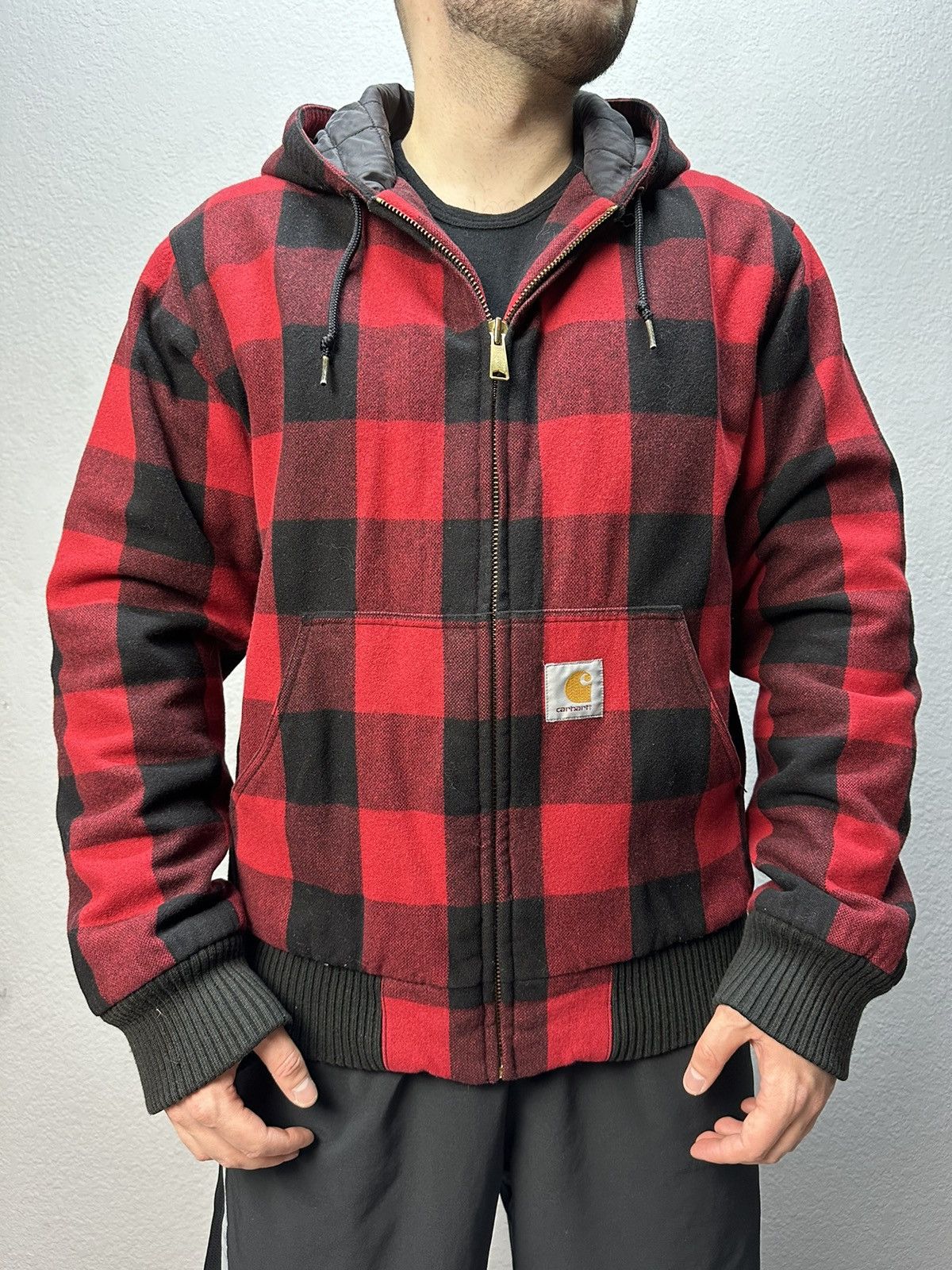Carhartt Vintage Carhartt Active Jacket Wool Check Distressed Y2K Size US L / EU 52-54 / 3 - 12 Thumbnail