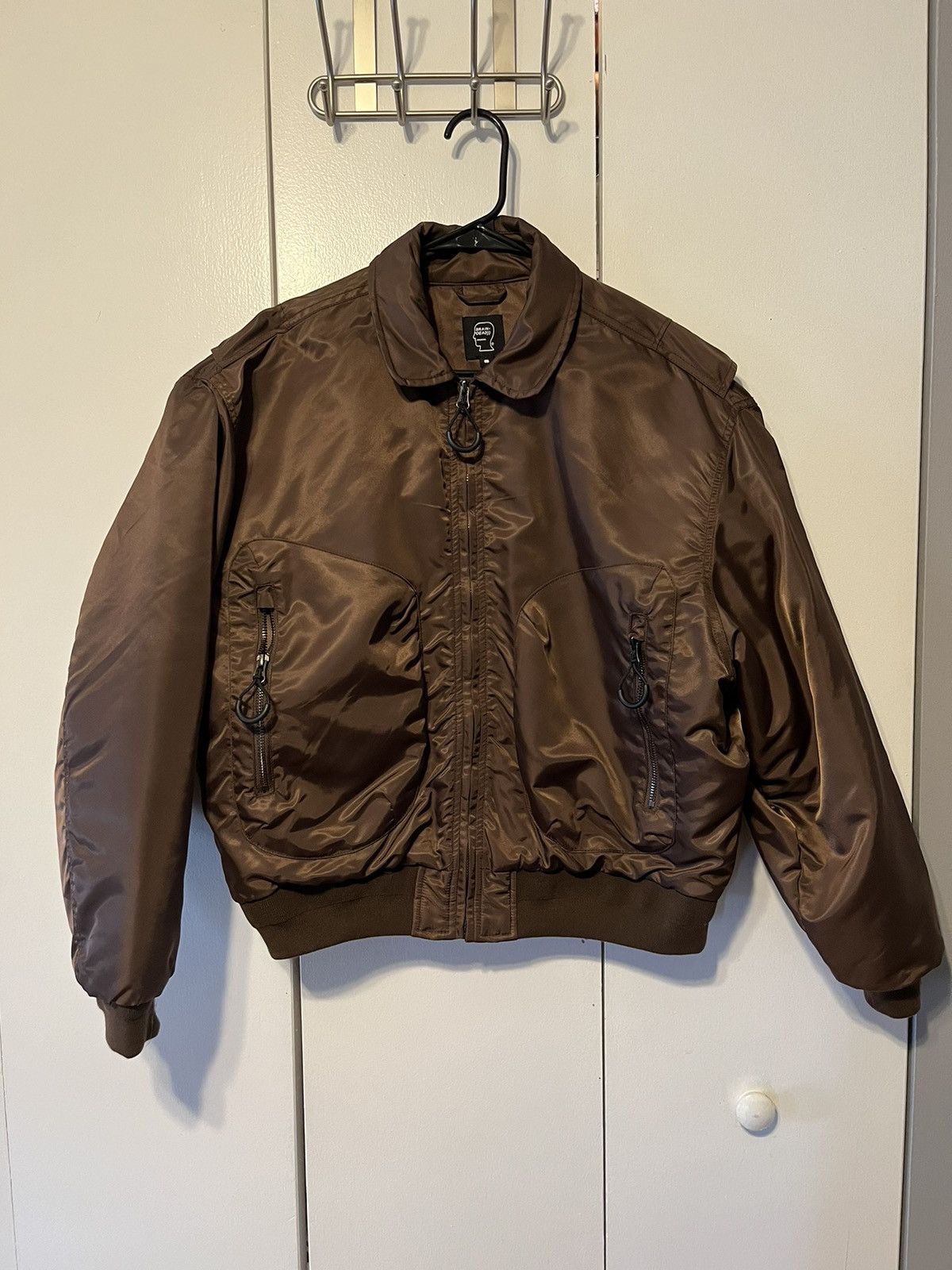 image of Brain Dead Bomber Jacket in Brown, Men's (Size Small)