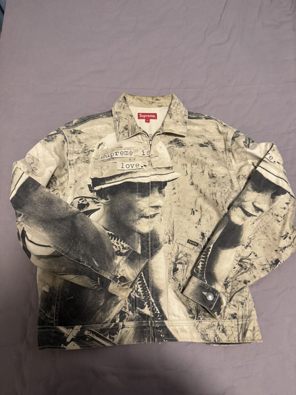 Supreme Is Love Denim Work Jacket | Grailed