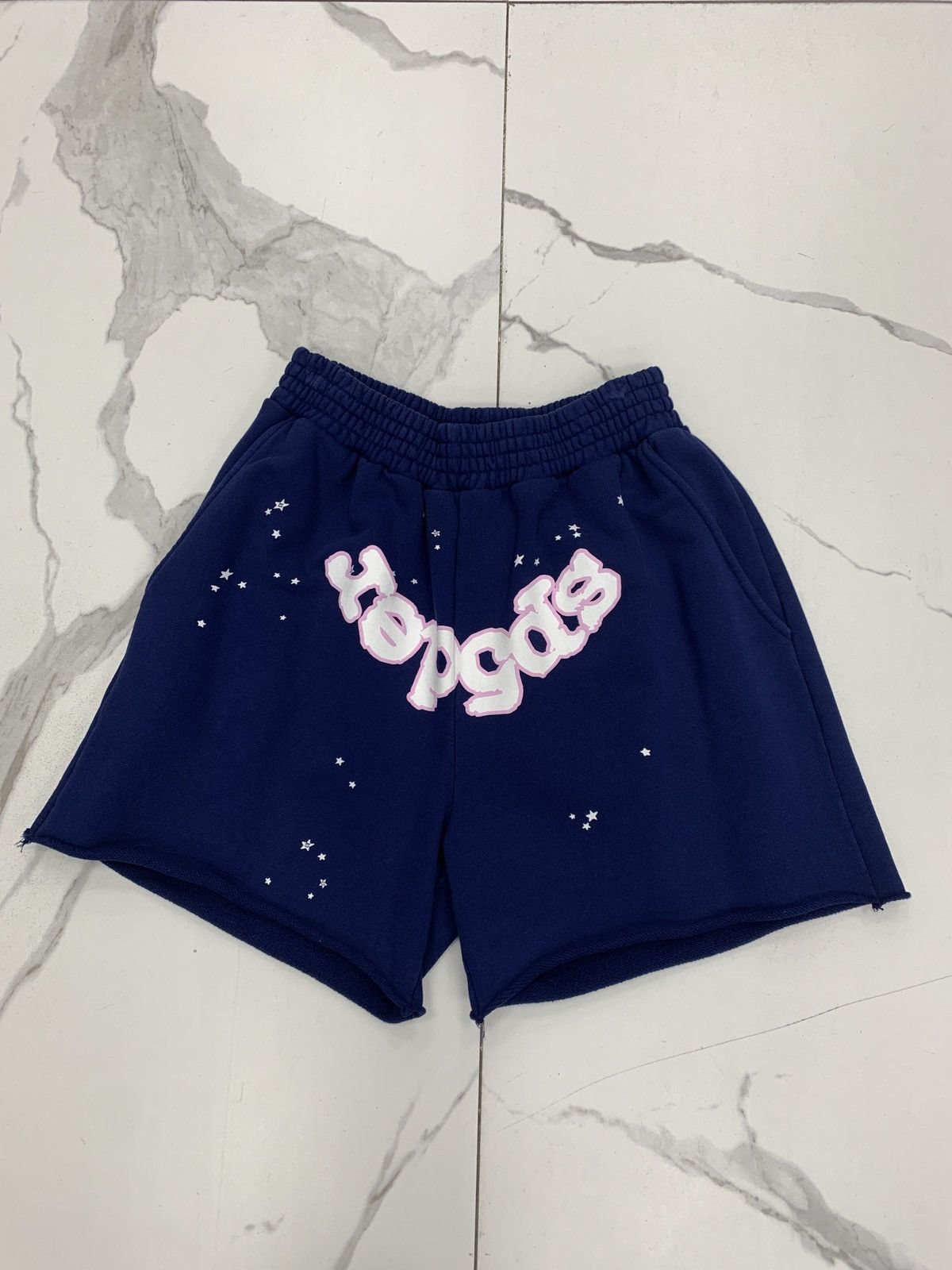Sp5der Sp5der OG Web Logo Sweat Short "Navy" Size US 32 / EU 48 - 1 Thumbnail