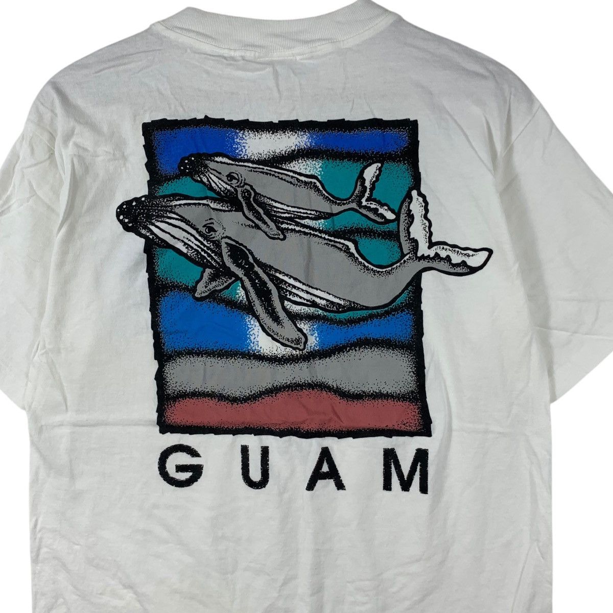 Vintage Vintage 90’ GUAM HAWAII WHALE Illustration Painting Tee Size US M / EU 48-50 / 2 - 6 Thumbnail