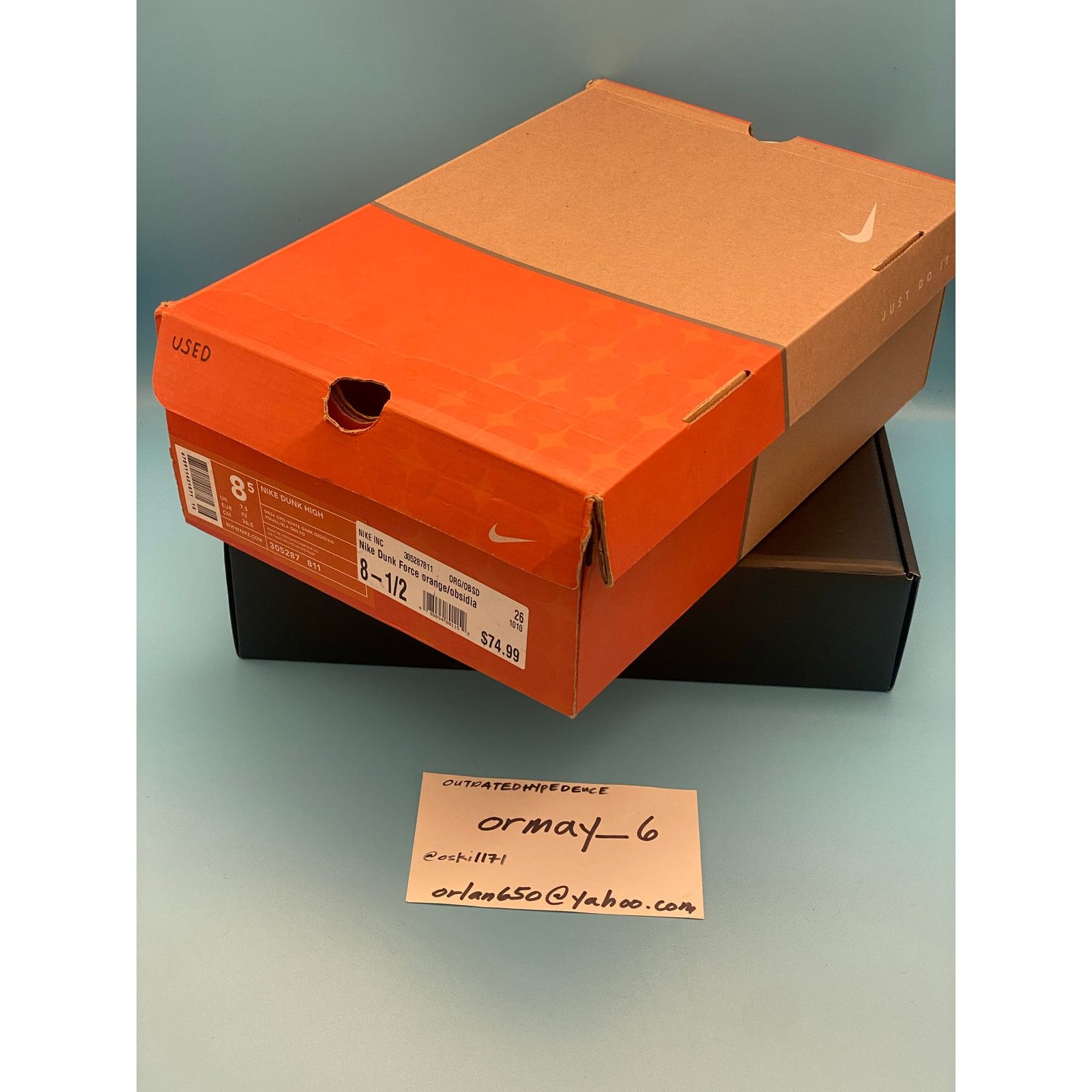 Nike Nike Dunk High "Mesa Orange" 2003 m8.5 w10 Size US 8.5 / EU 41-42 - 7 Thumbnail