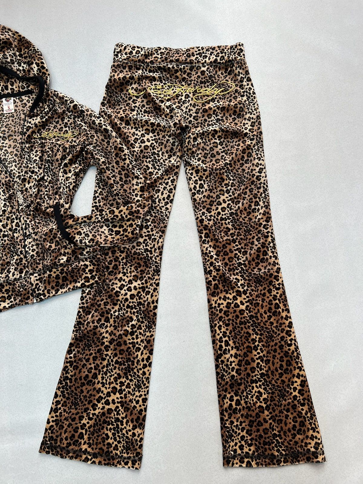 Ed Hardy Ed Hardy Leopard Printed Velvet Track Suit Size S / US 4 / IT 40 - 4 Thumbnail